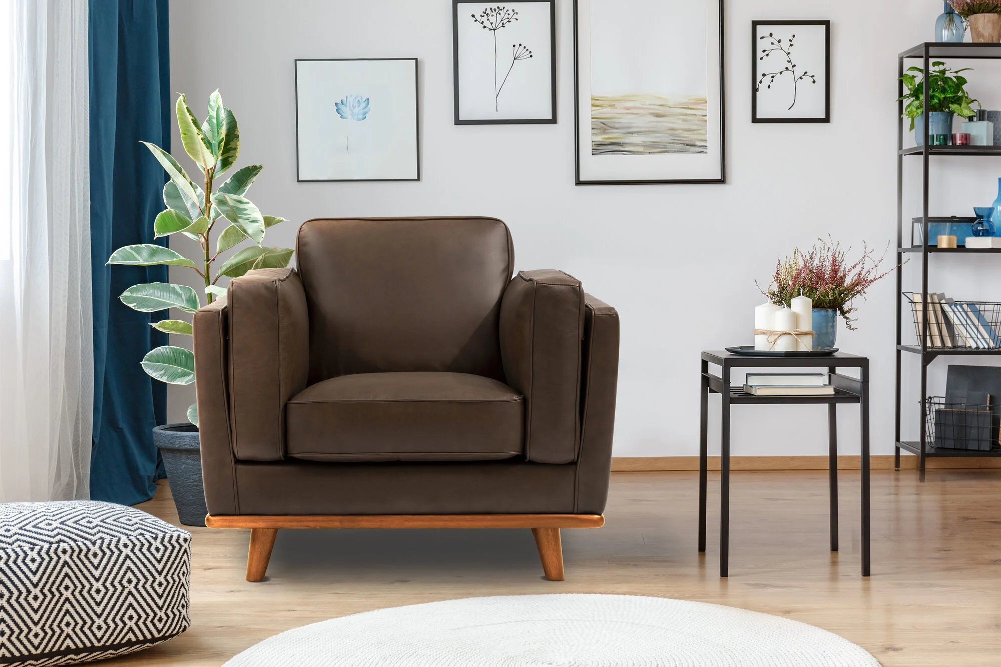 Artisan Leather Accent Chair - Image 4