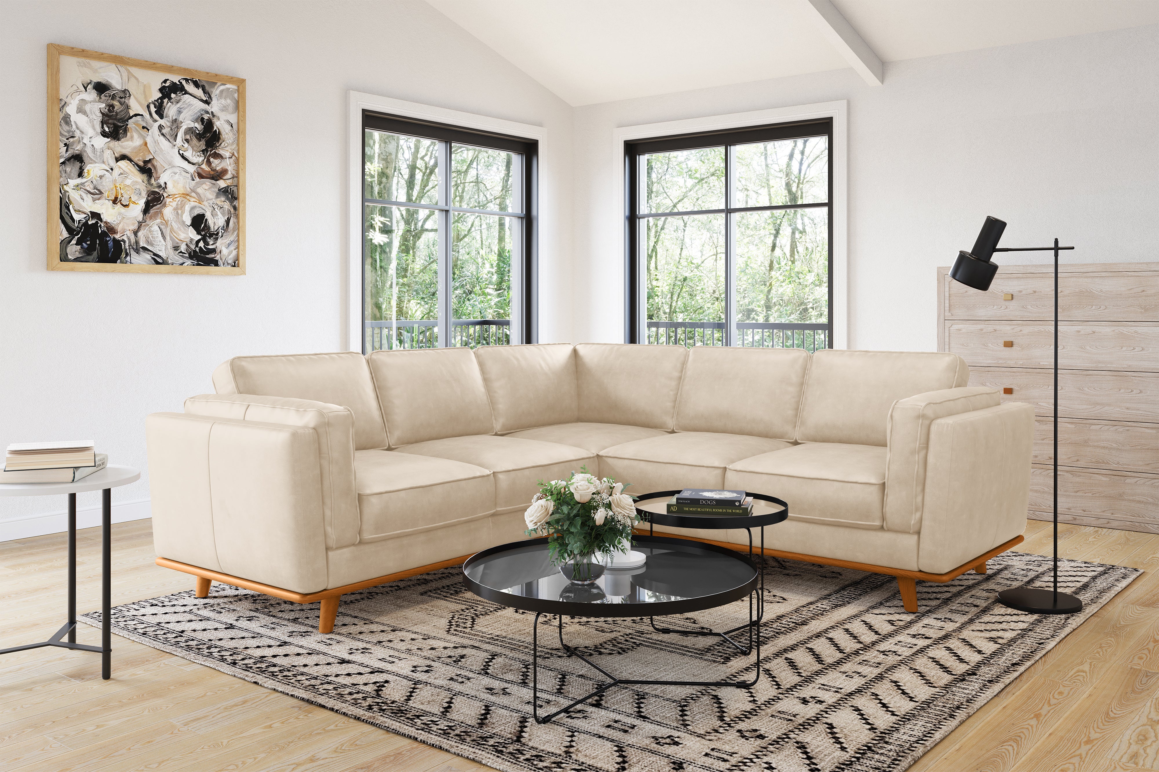 Artisan Leather Corner Sectional Lounge - Image 34