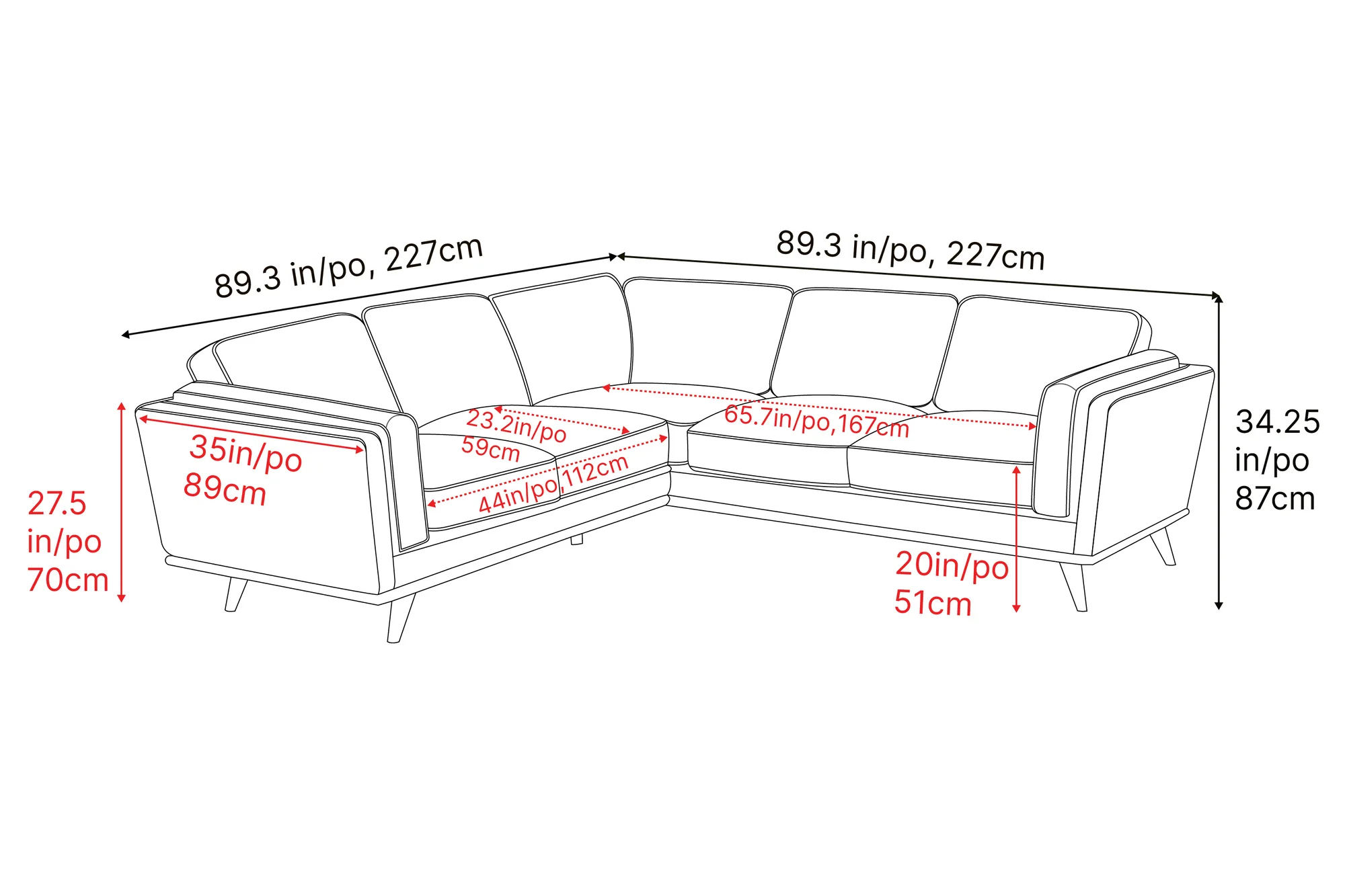 Artisan Leather Corner Sectional Lounge - Image 35