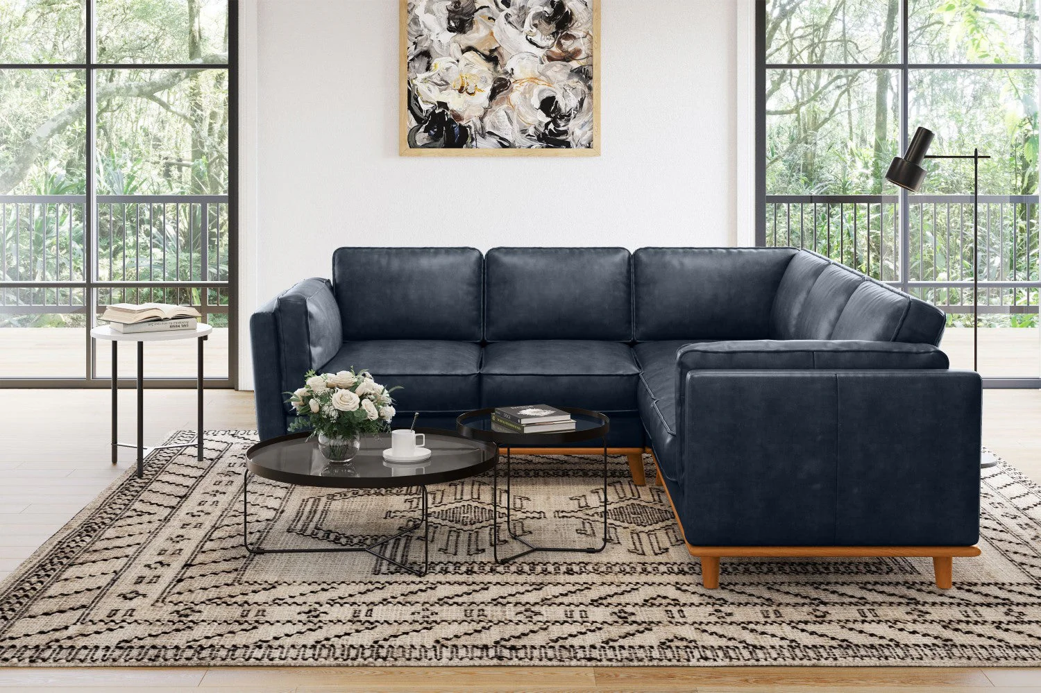 Artisan Leather Corner Sectional Lounge - Image 44