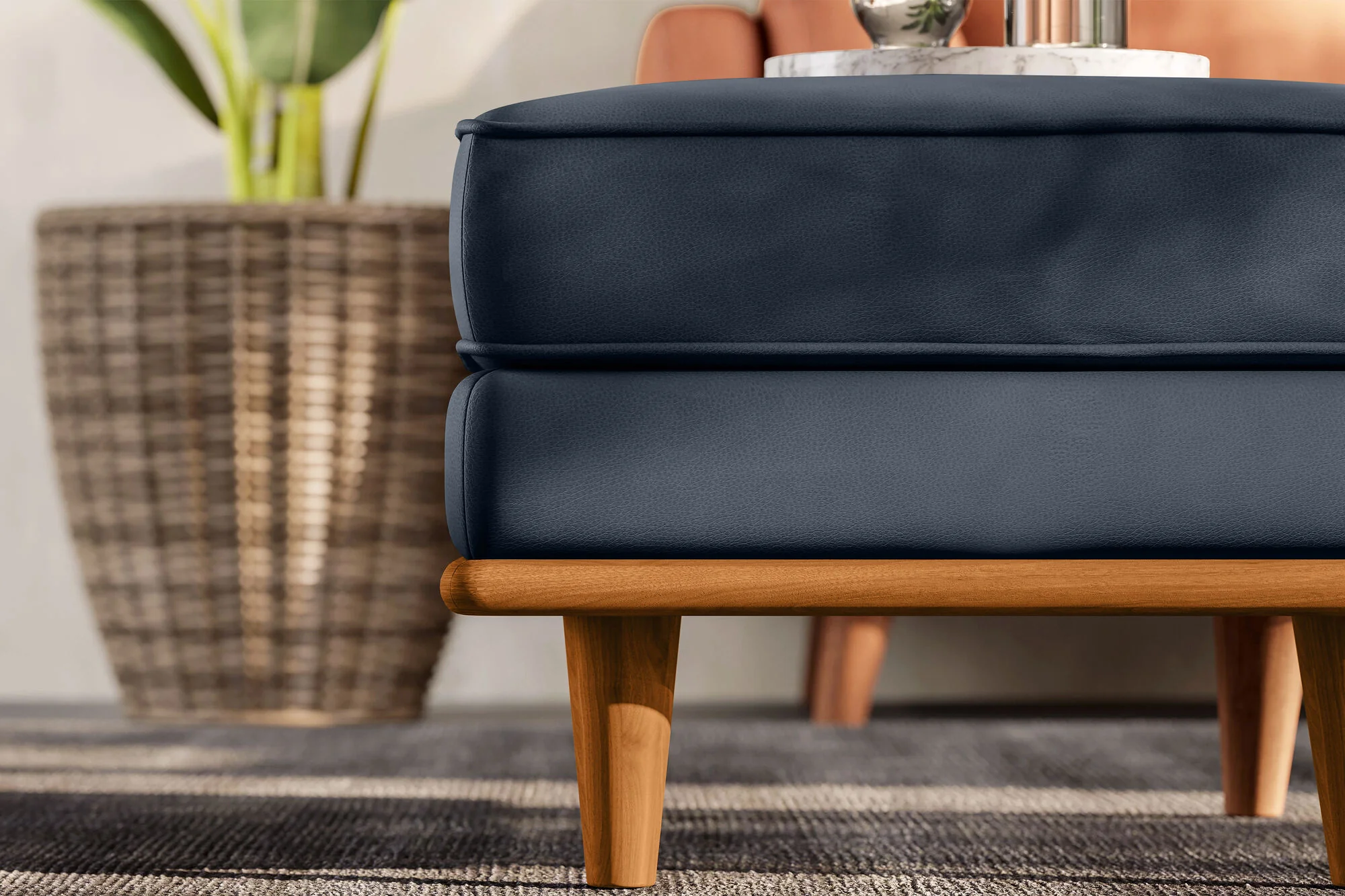 Artisan Leather Ottoman - Image 38