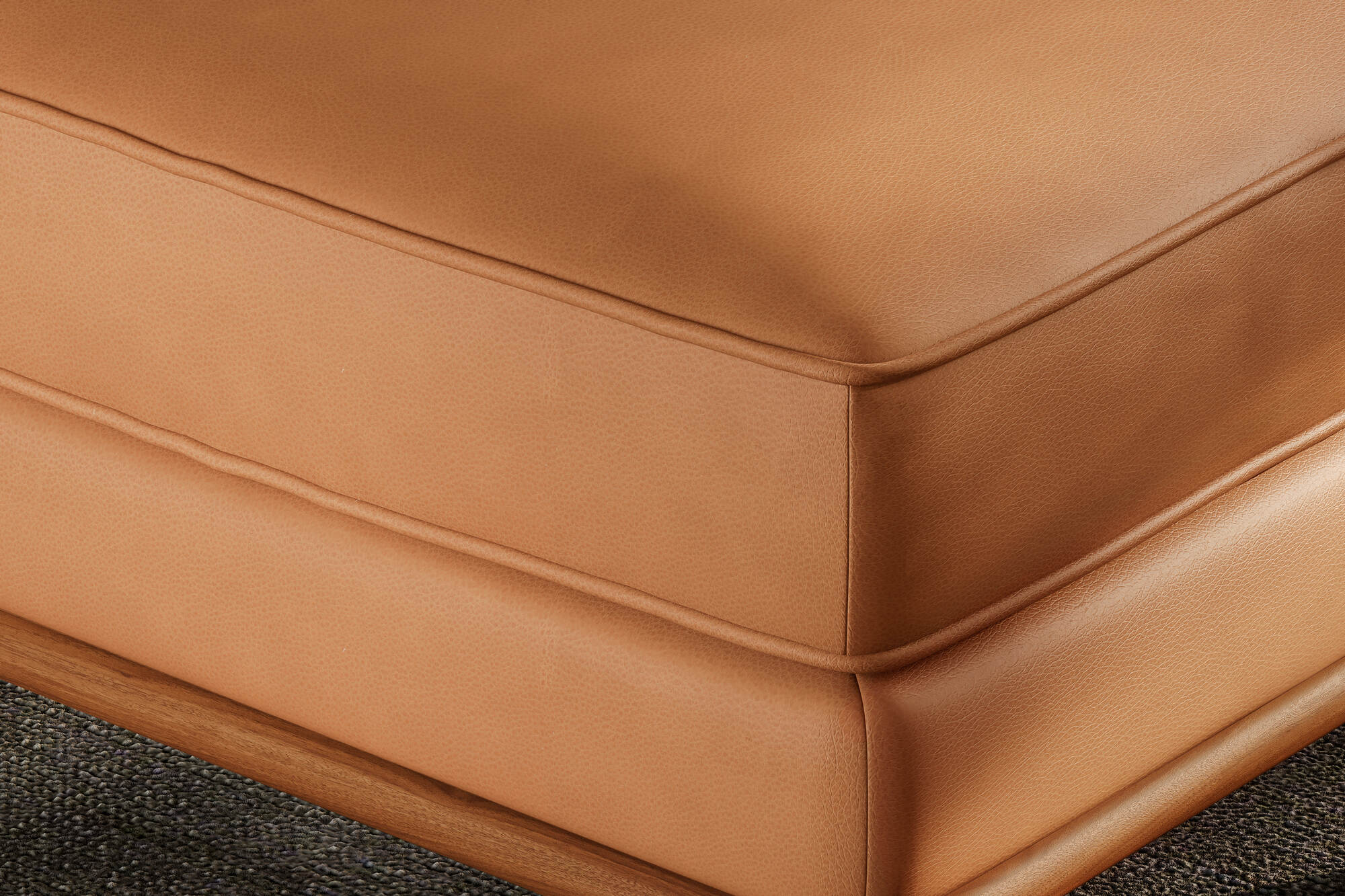 Artisan Leather Ottoman - Image 5