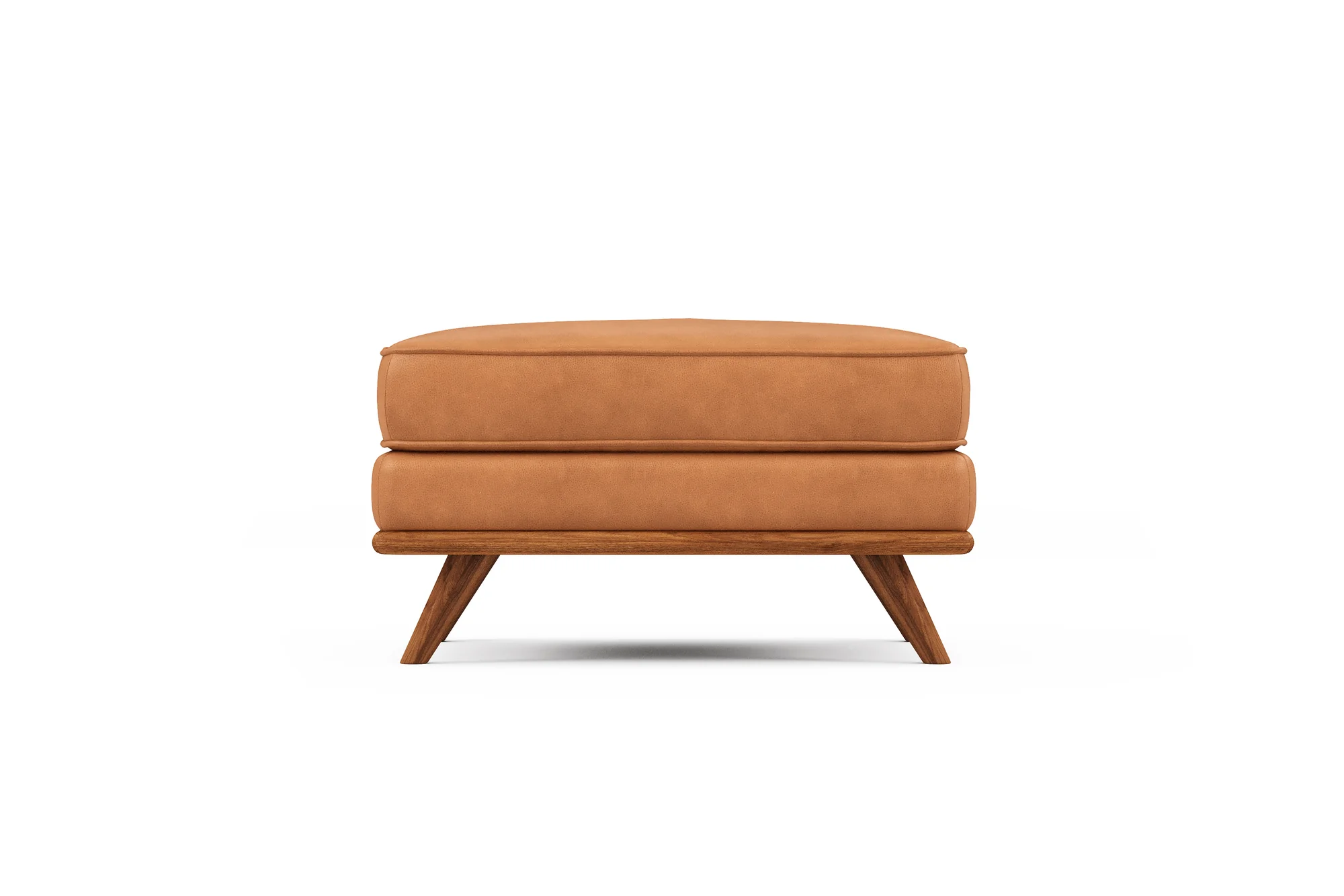 Artisan Leather Ottoman - Image 7