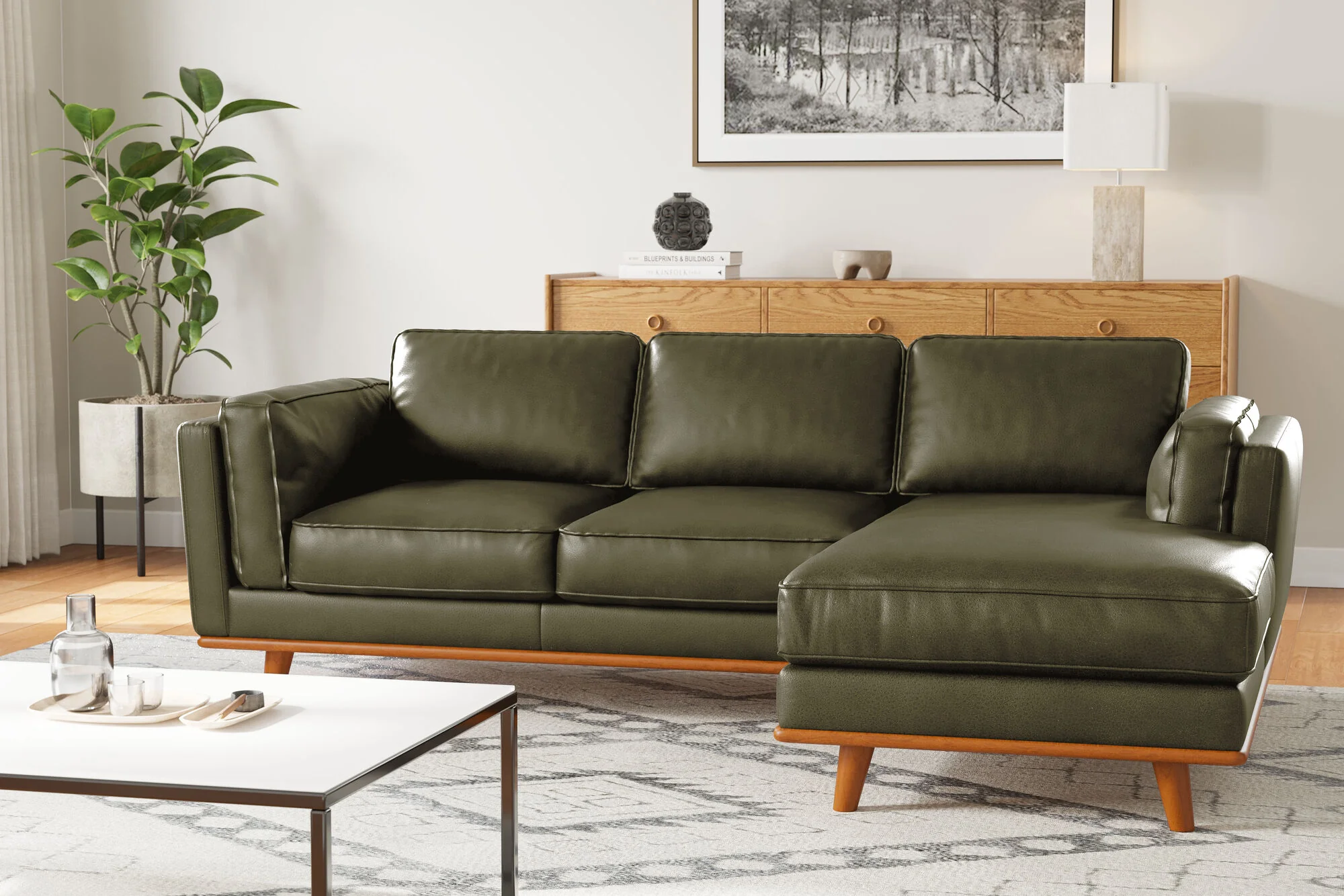 Artisan Leather Sectional Lounge - Image 100