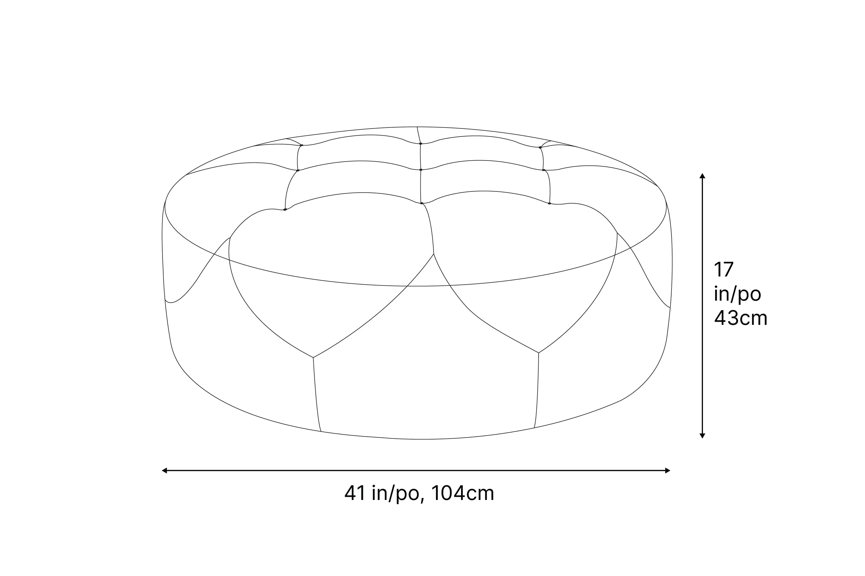 Brandy Round Full Leather Ottoman - Image 3