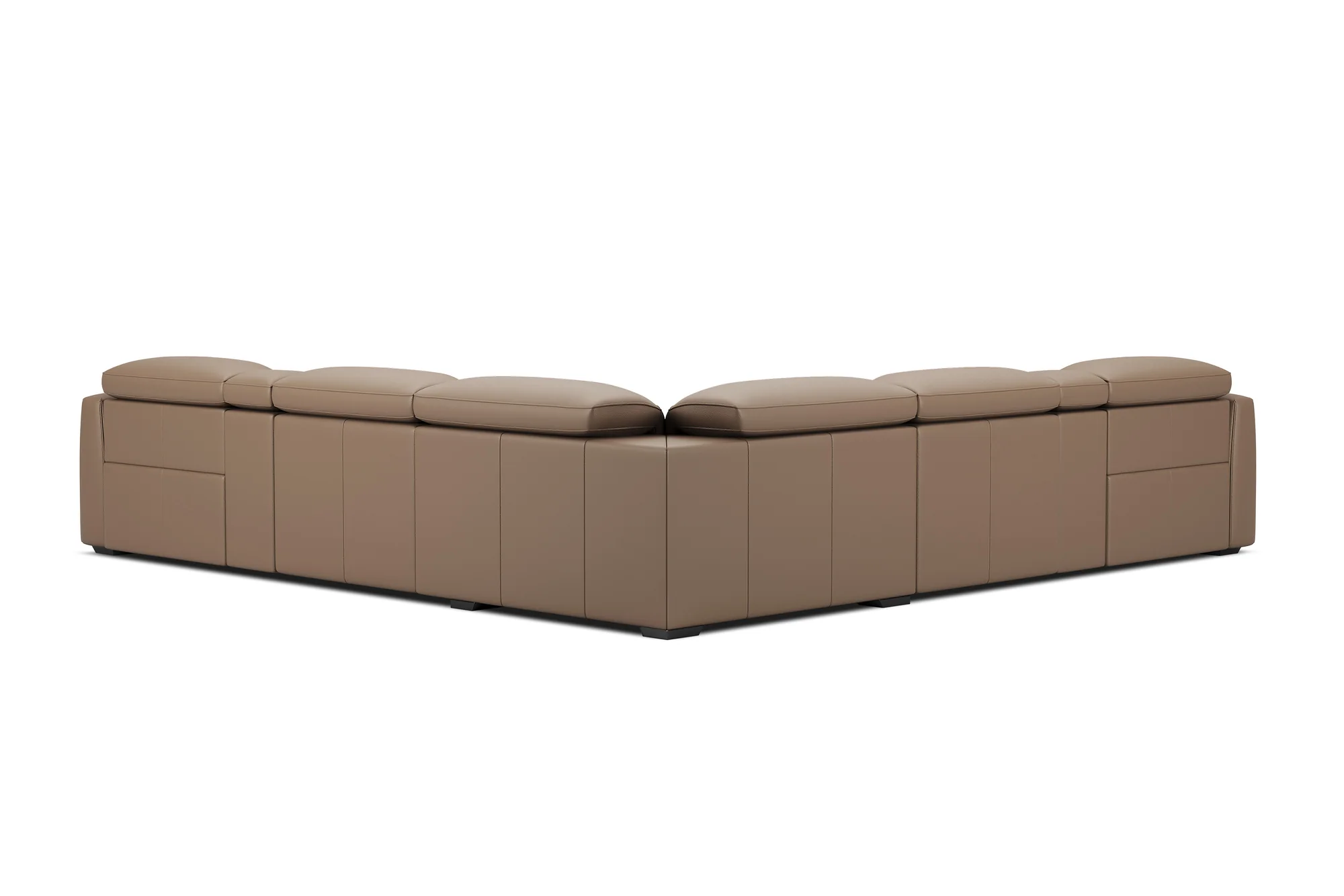 Carmen Leather Dual Recliner Corner Sectional with Console - Image 18