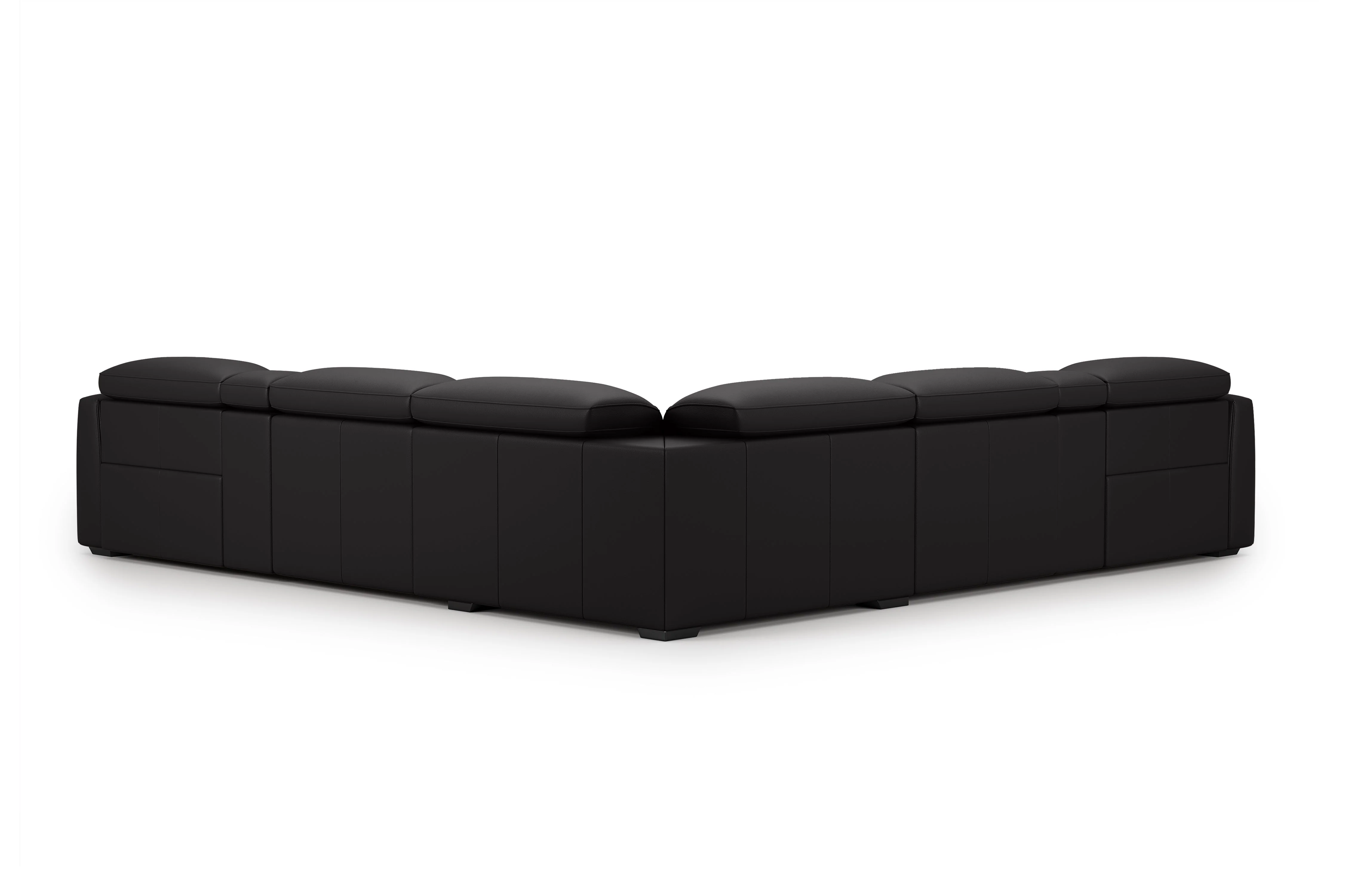 Carmen Leather Dual Recliner Corner Sectional with Console - Image 27