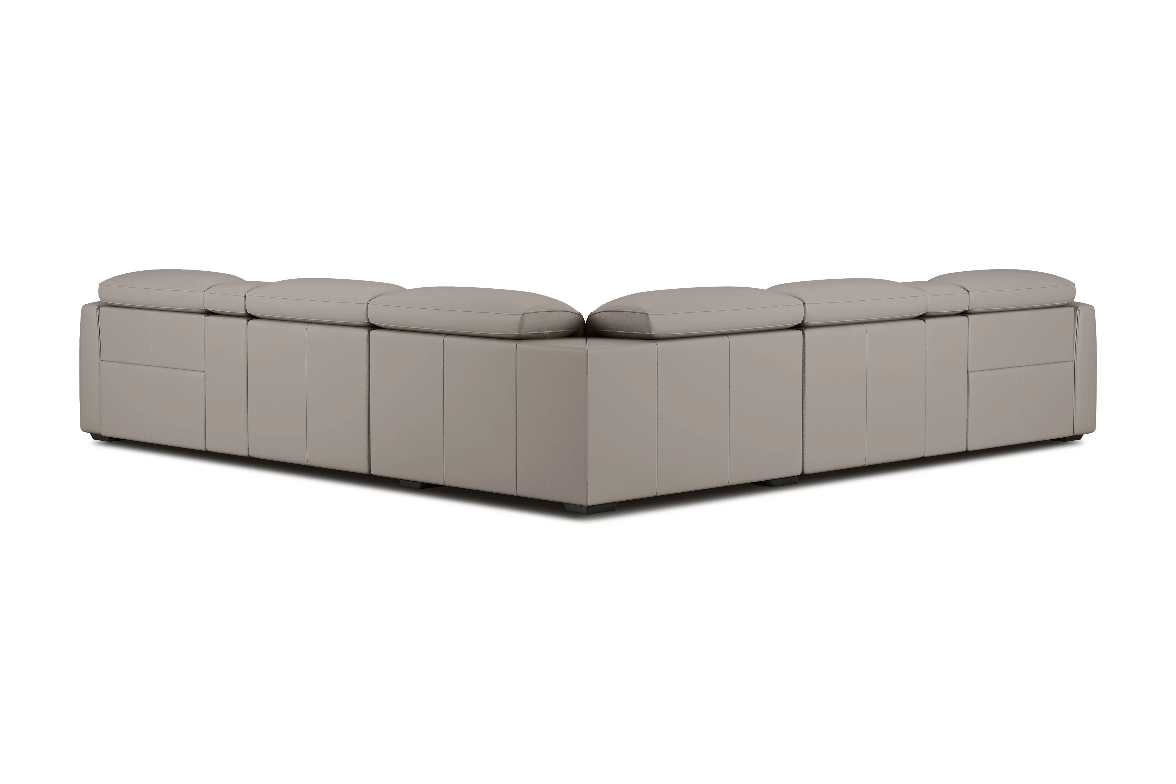 Carmen Leather Dual Recliner Corner Sectional with Console - Image 35