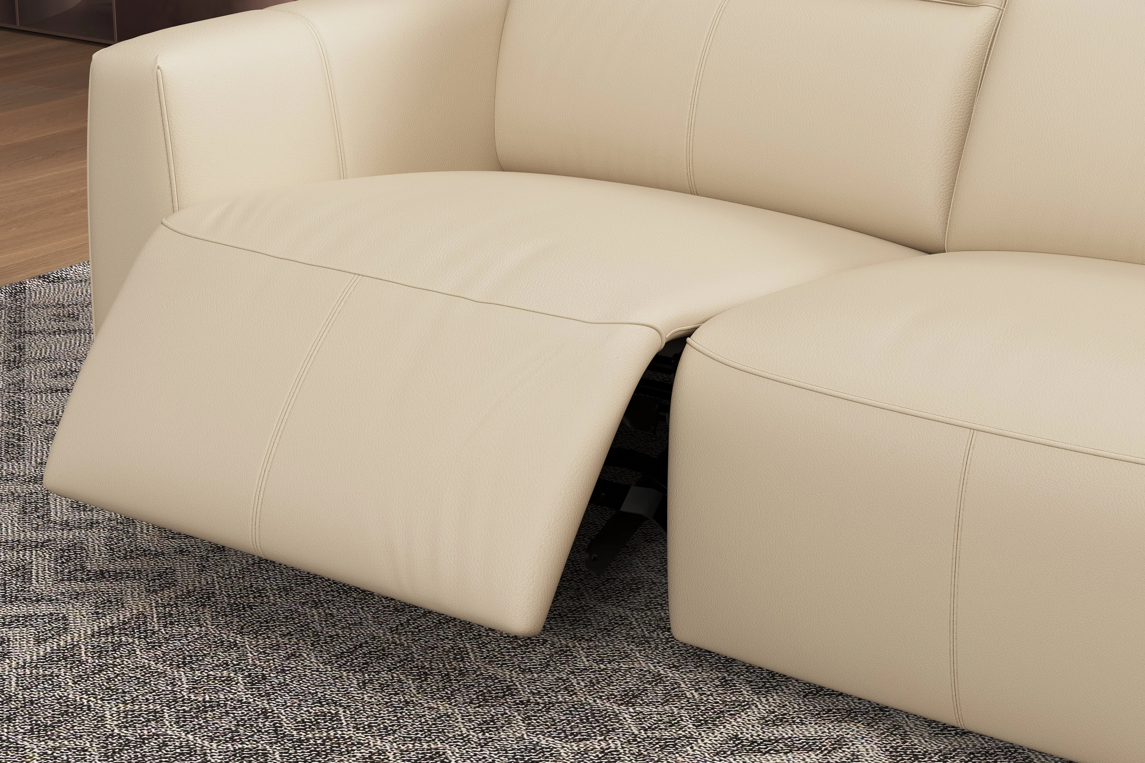Carmen Leather Dual Recliner Corner Sectional with Console - Image 6