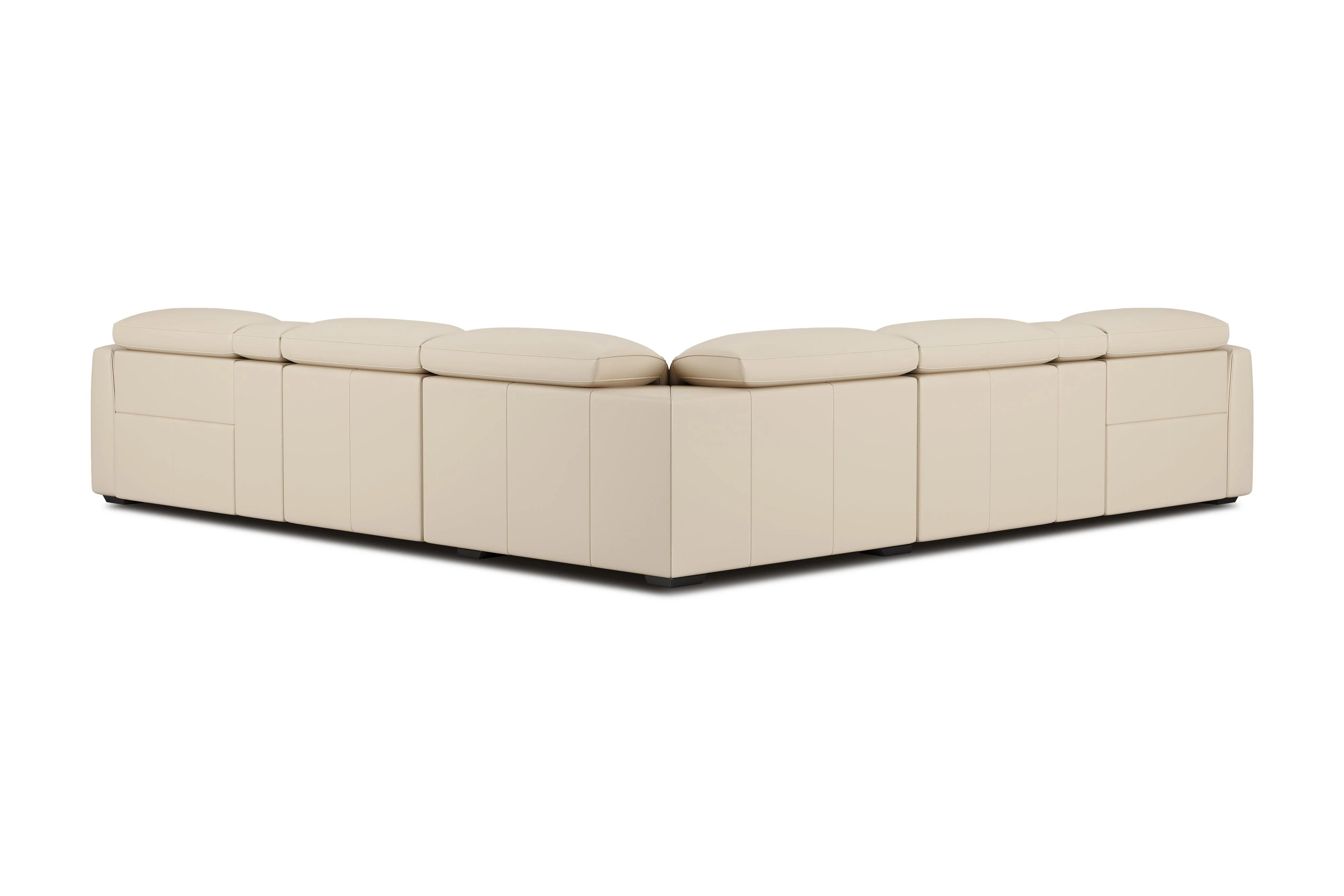 Carmen Leather Dual Recliner Corner Sectional with Console - Image 9