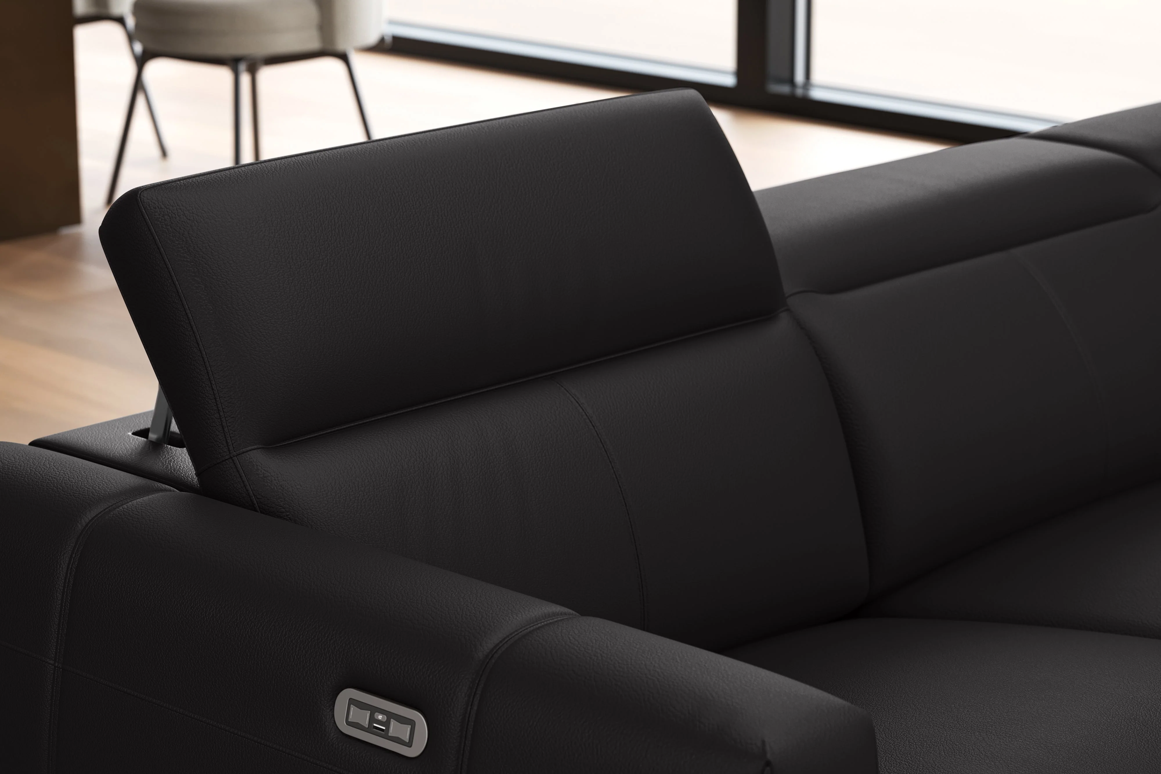 Carmen Leather Dual Recliner Corner Sectional - Image 20
