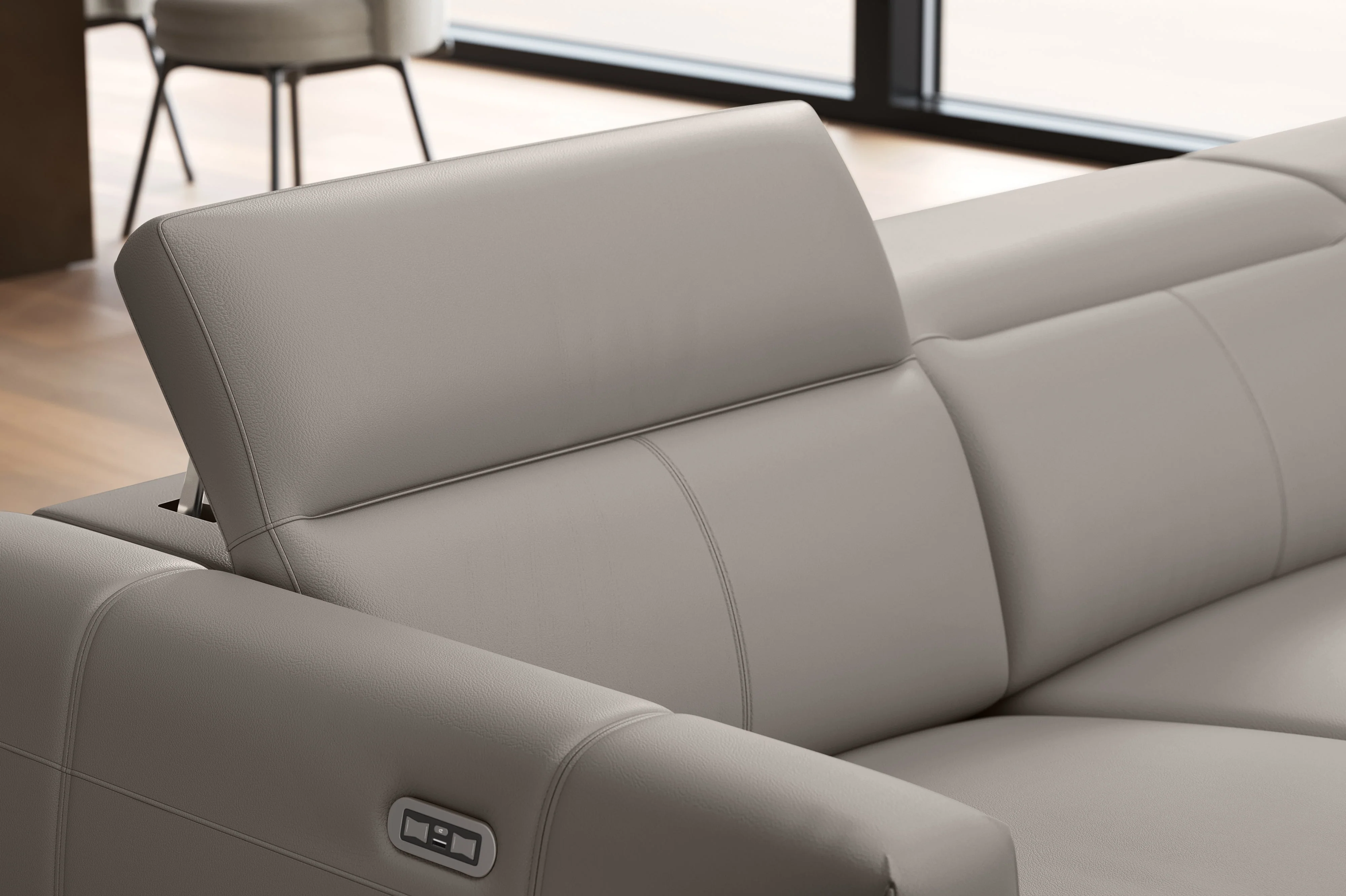 Carmen Leather Dual Recliner Corner Sectional - Image 28