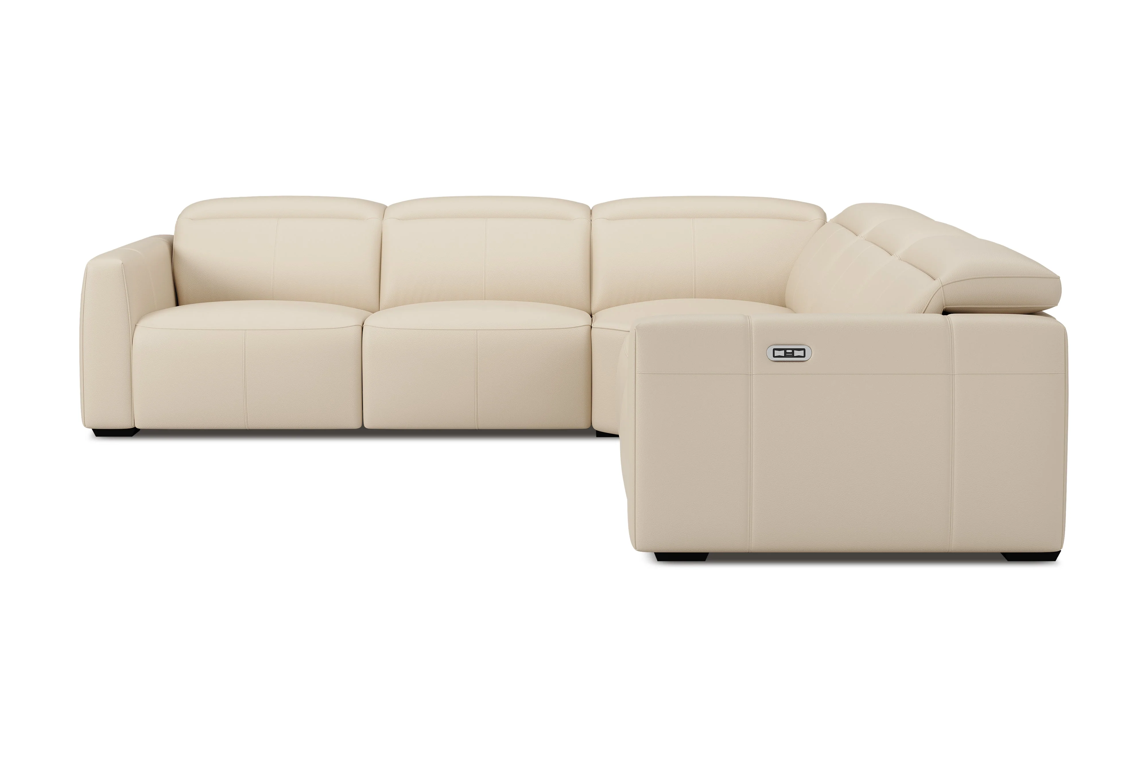 Carmen Leather Dual Recliner Corner Sectional - Image 7