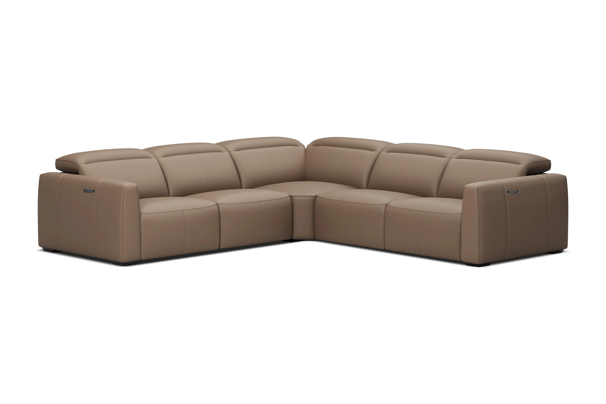 Carmen Leather Dual Recliner Corner Sectional - Image 9