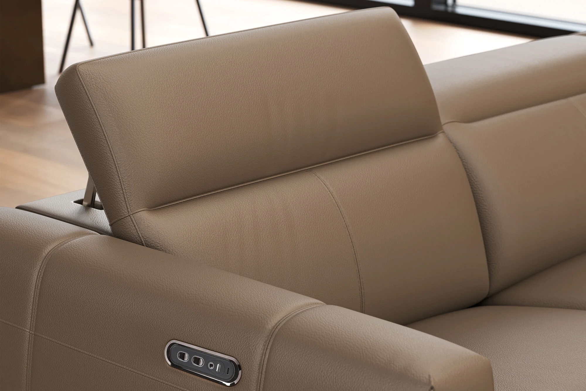 Carmen Leather Dual Recliner Lounge - Image 14
