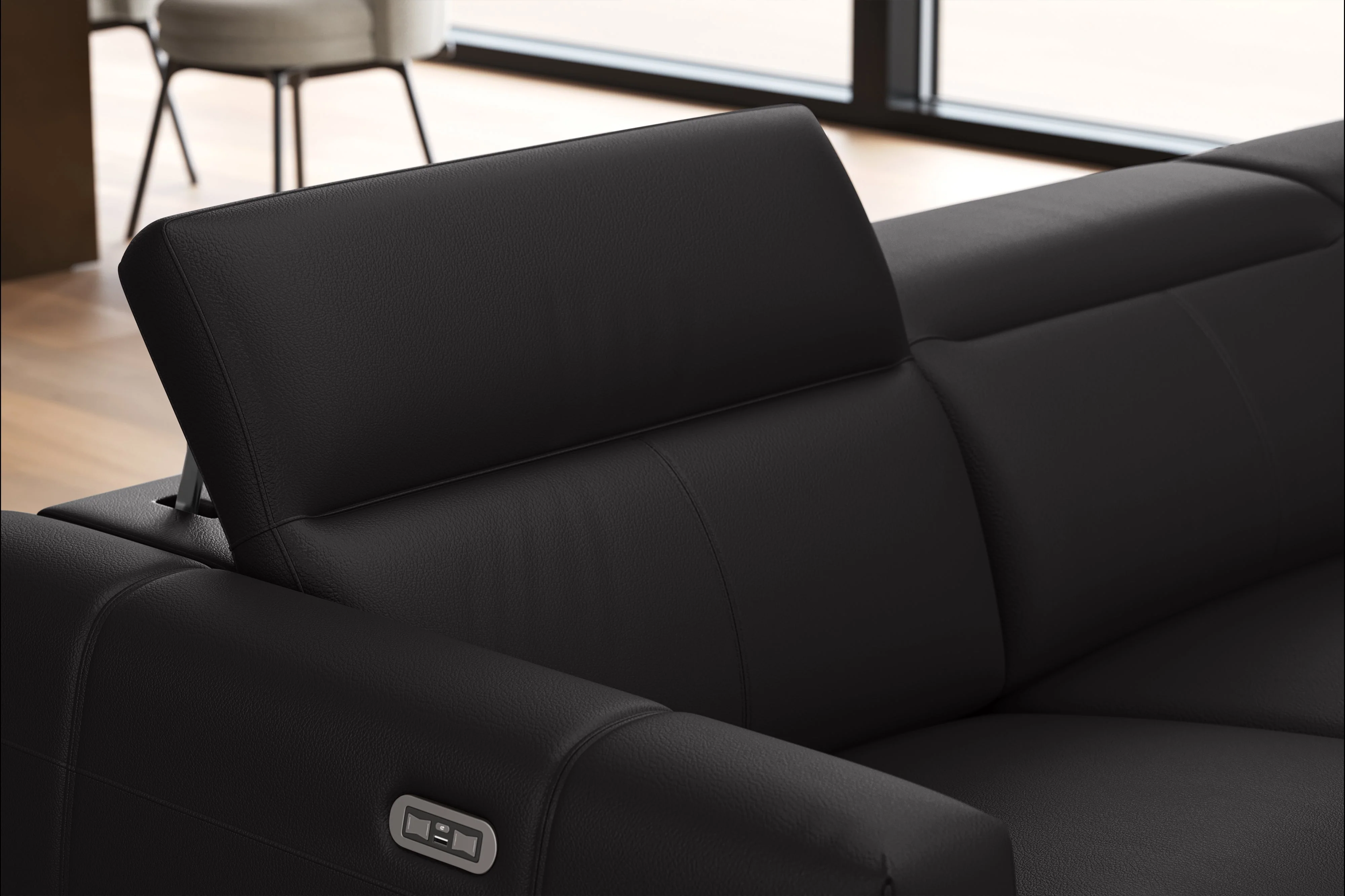 Carmen Leather Dual Recliner Lounge - Image 24