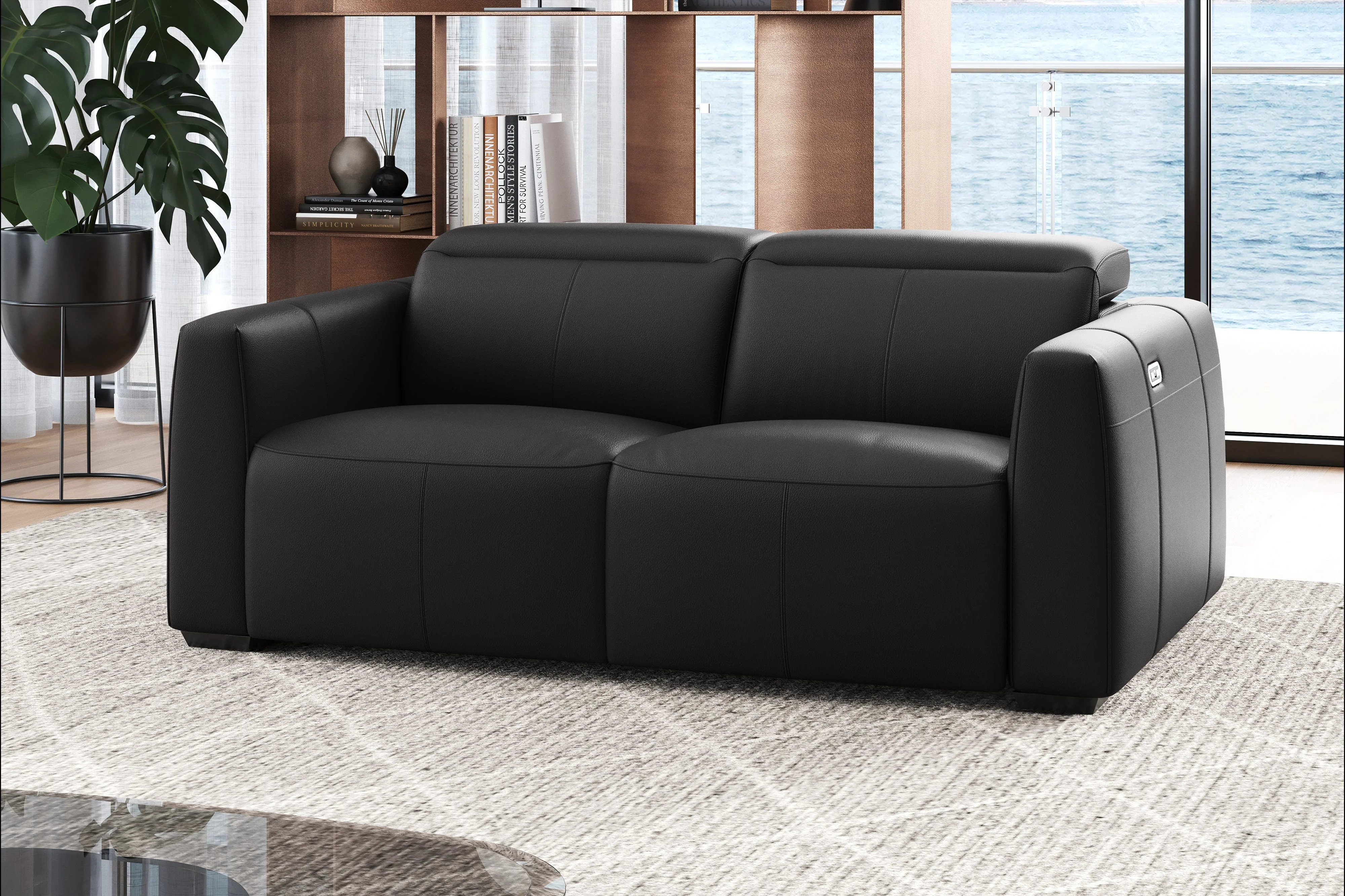 Carmen Leather Dual Recliner Lounge - Image 31