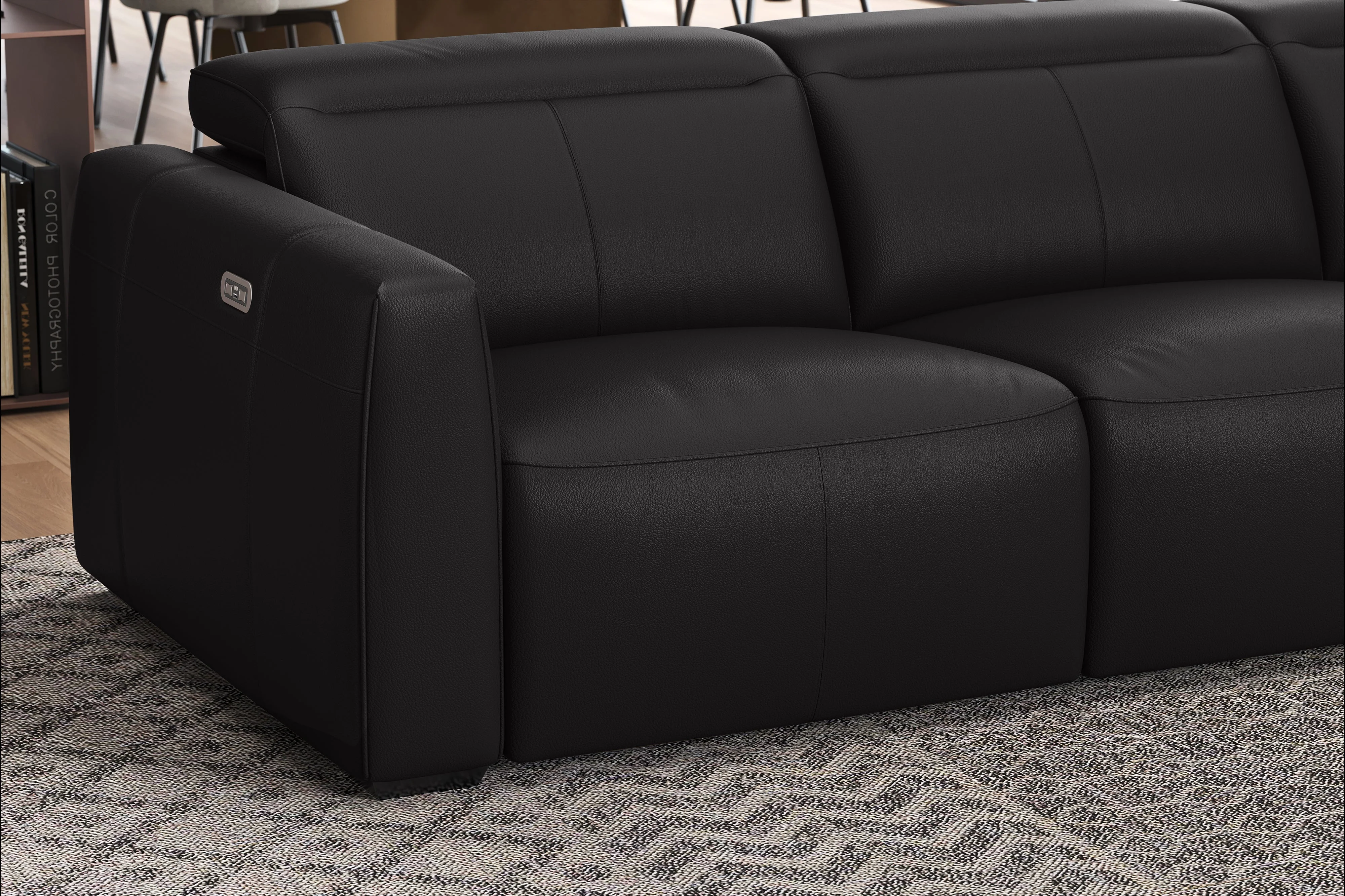 Carmen Leather Dual Recliner Lounge - Image 34