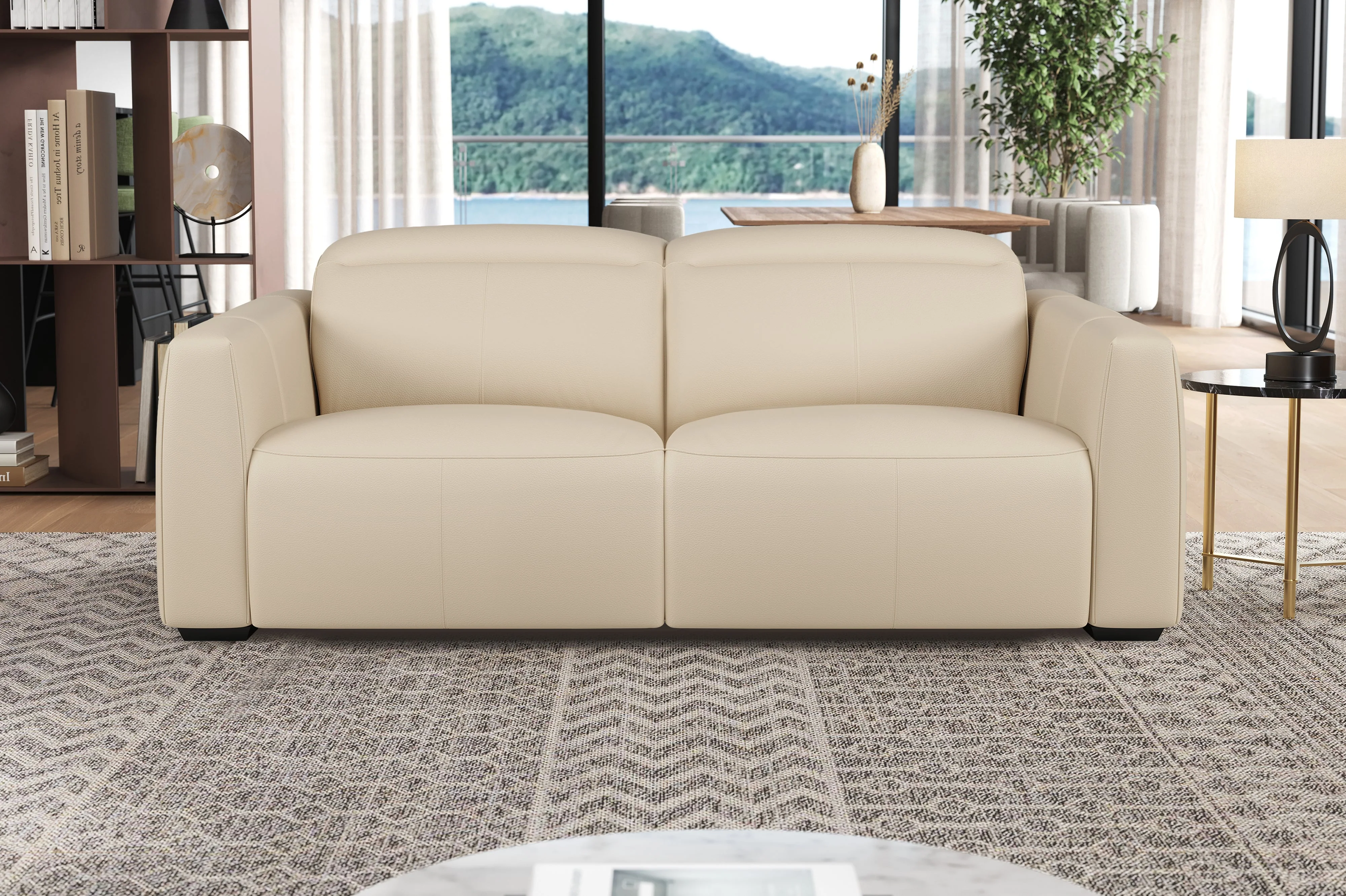 Carmen Leather Dual Recliner Lounge - Image 50