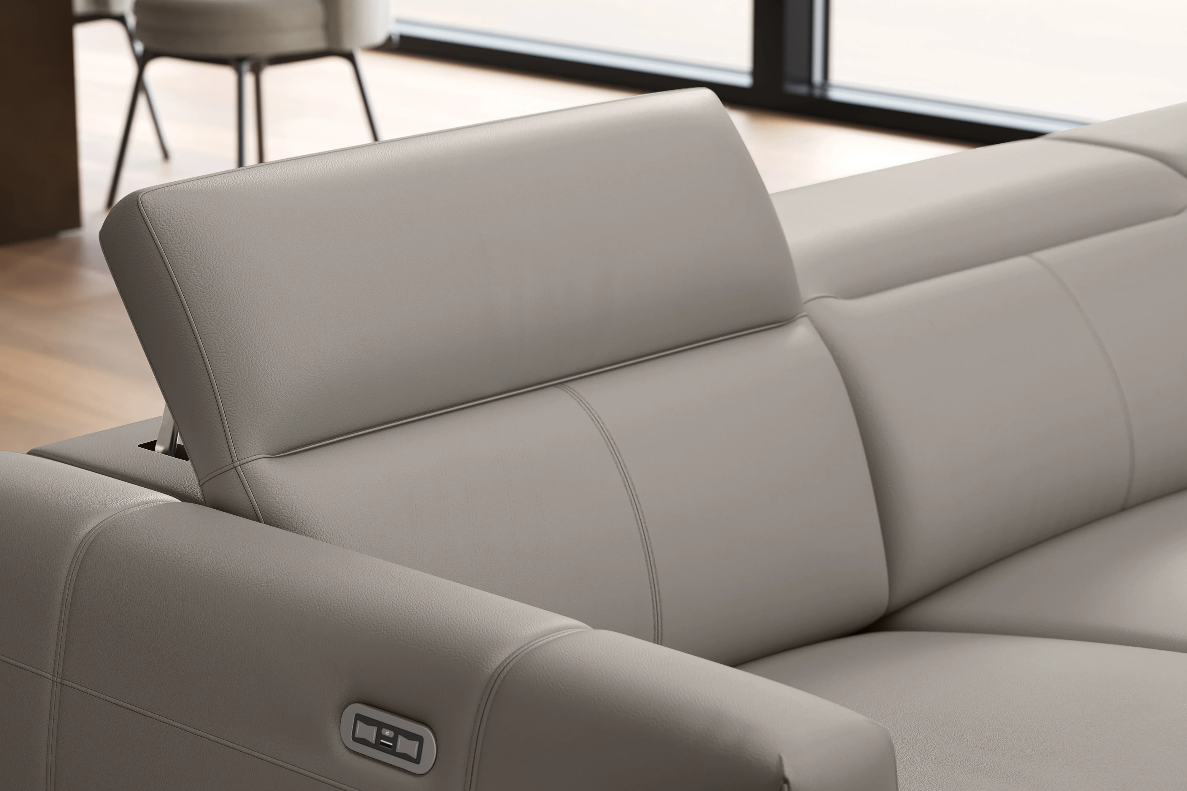 Carmen Leather Dual Recliner Lounge - Image 62