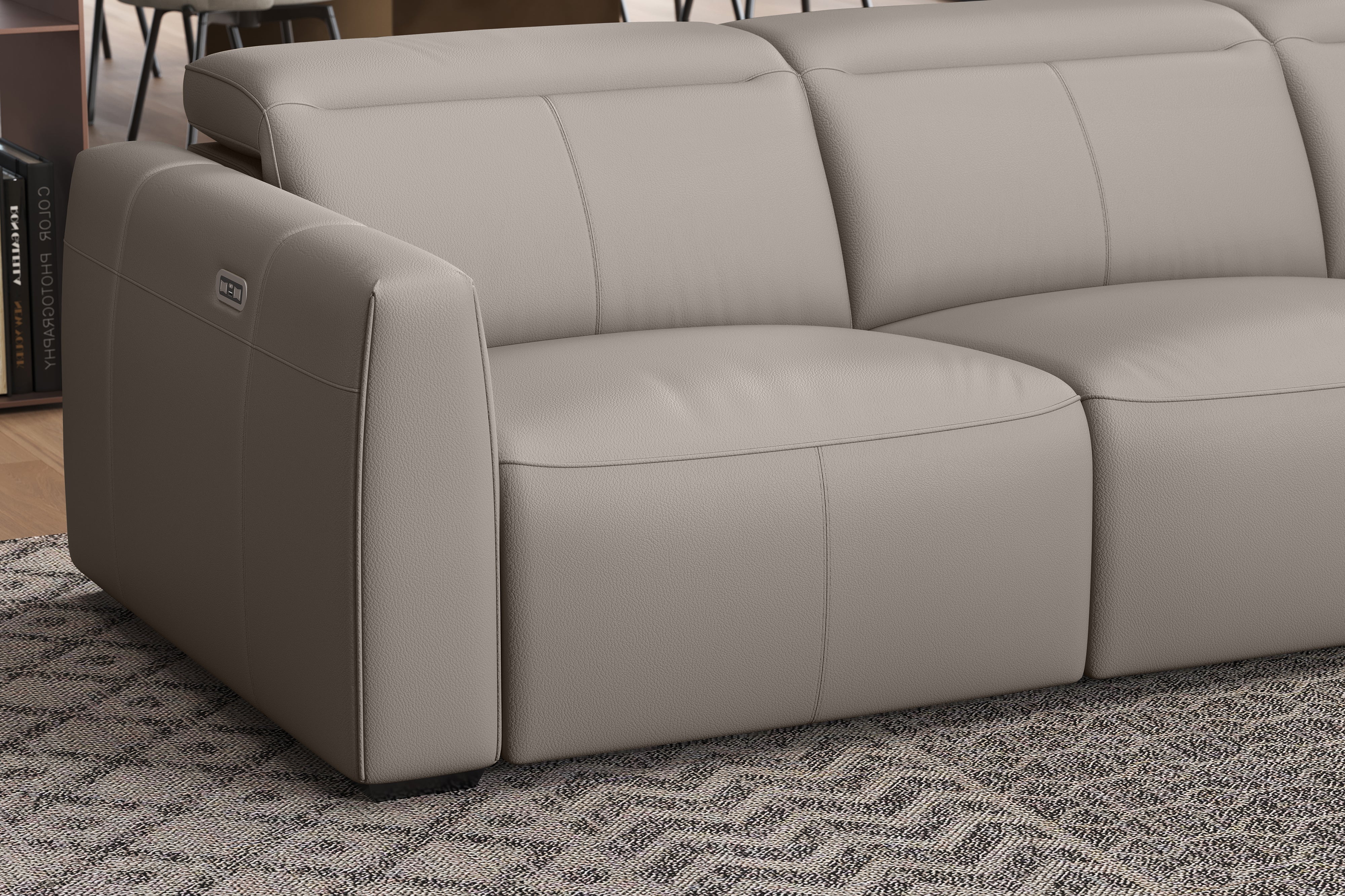 Carmen Leather Dual Recliner Lounge - Image 63
