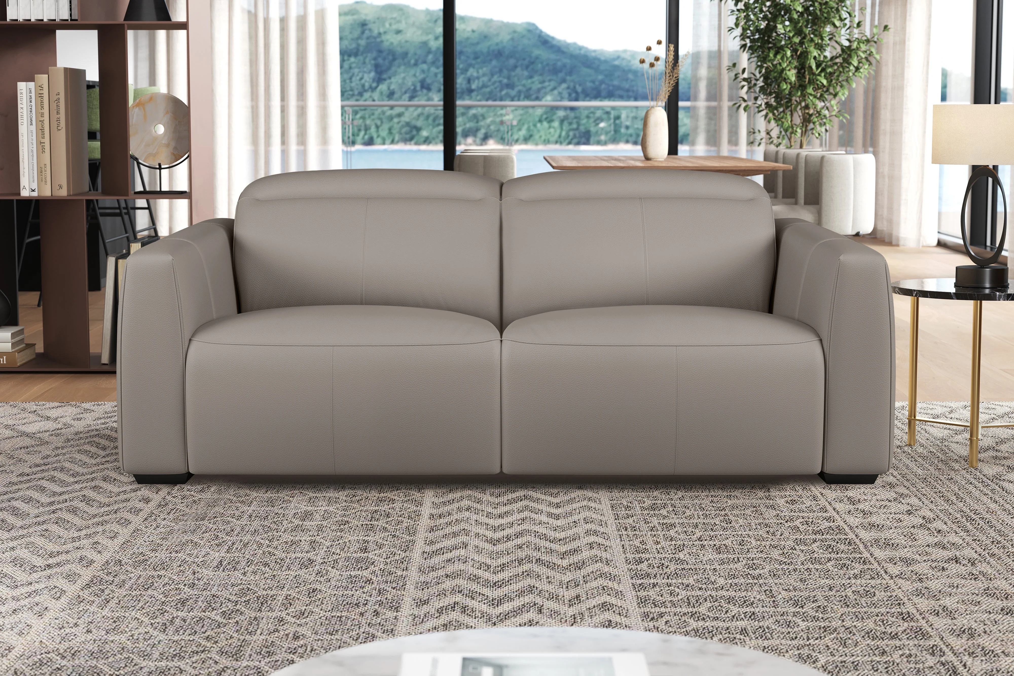 Carmen Leather Dual Recliner Lounge - Image 69