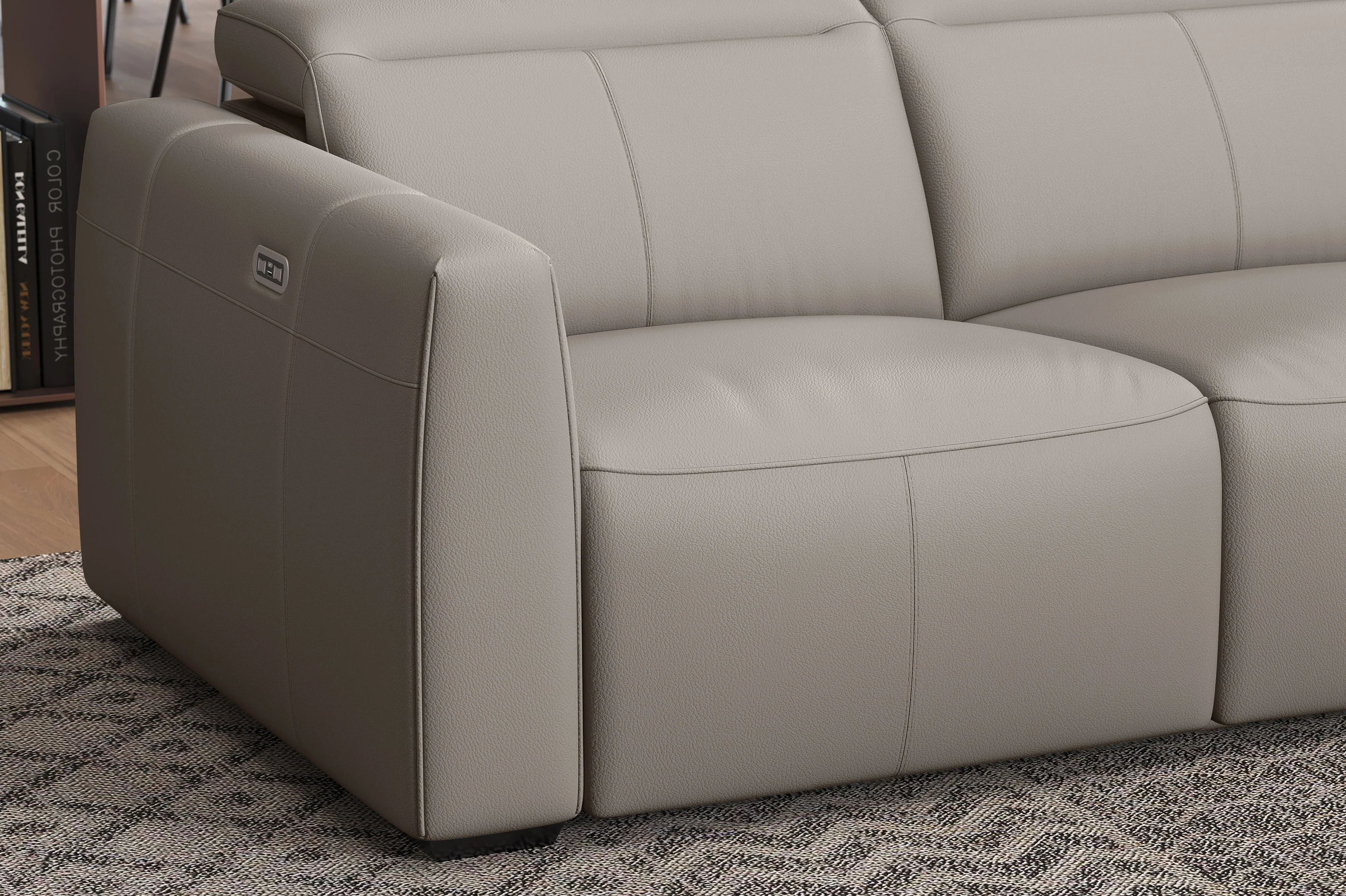 Carmen Leather Dual Recliner Lounge - Image 72