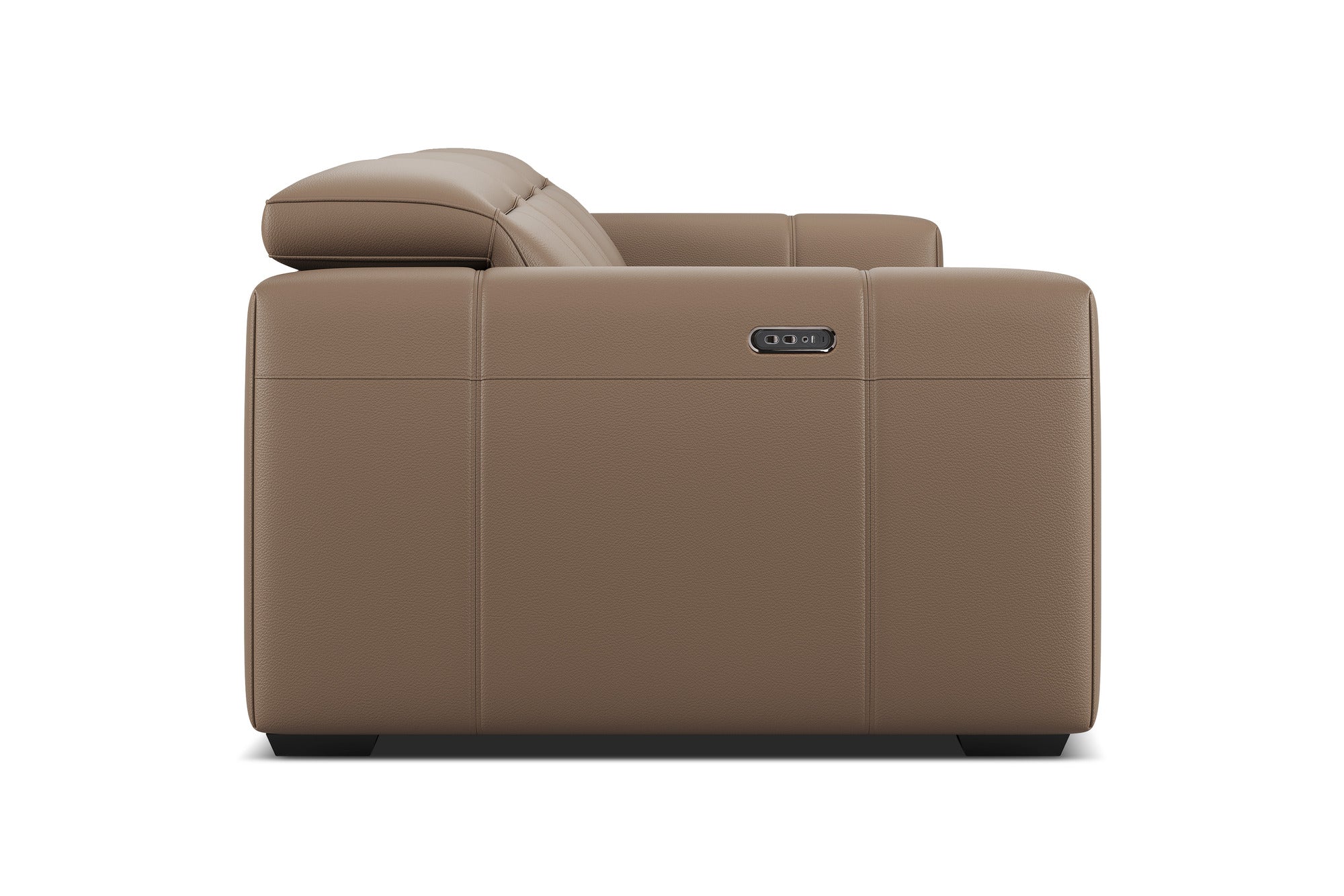 Carmen Leather Dual Recliner Lounge with Console - Image 9