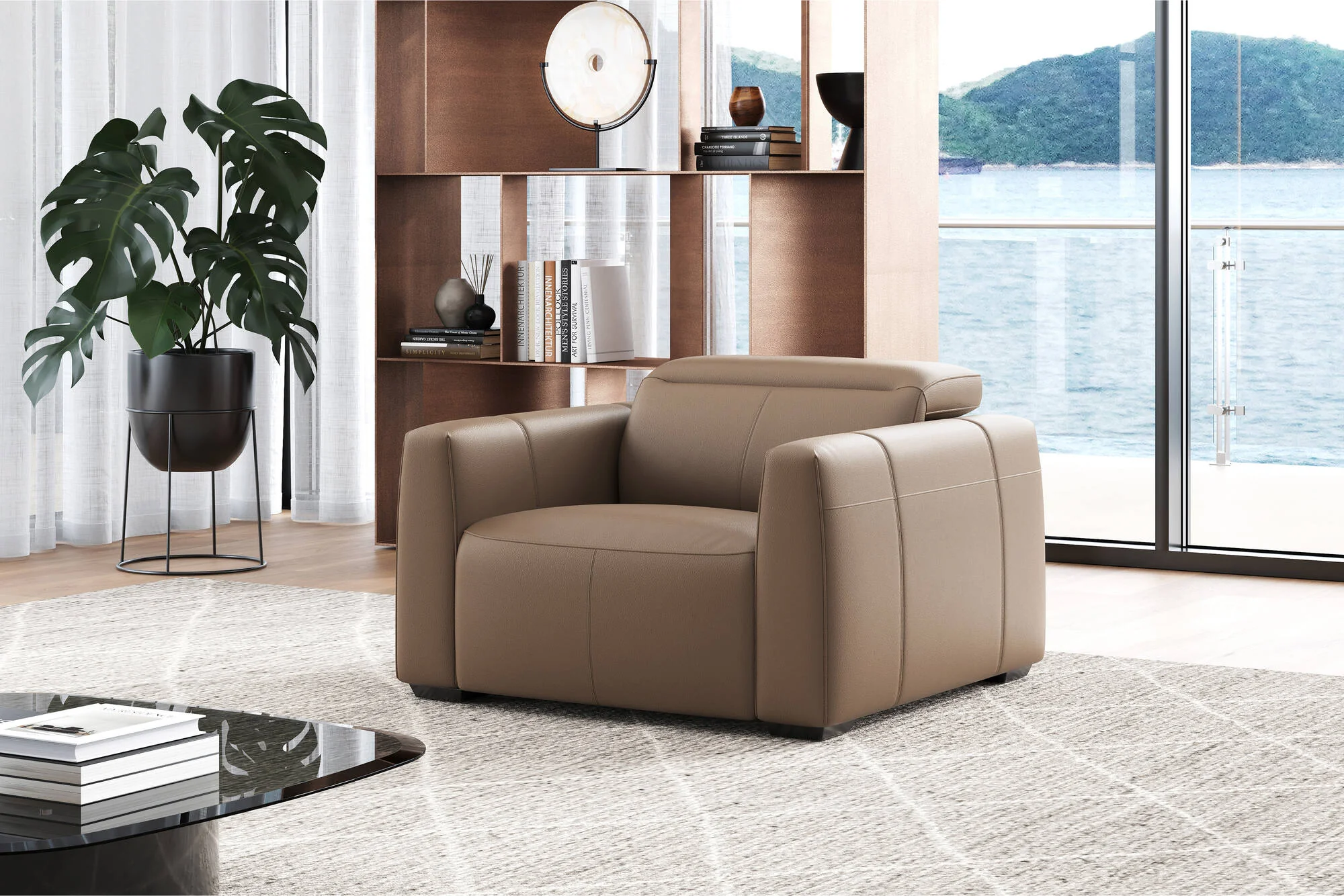 Carmen Leather Recliner Accent Chair - Image 10
