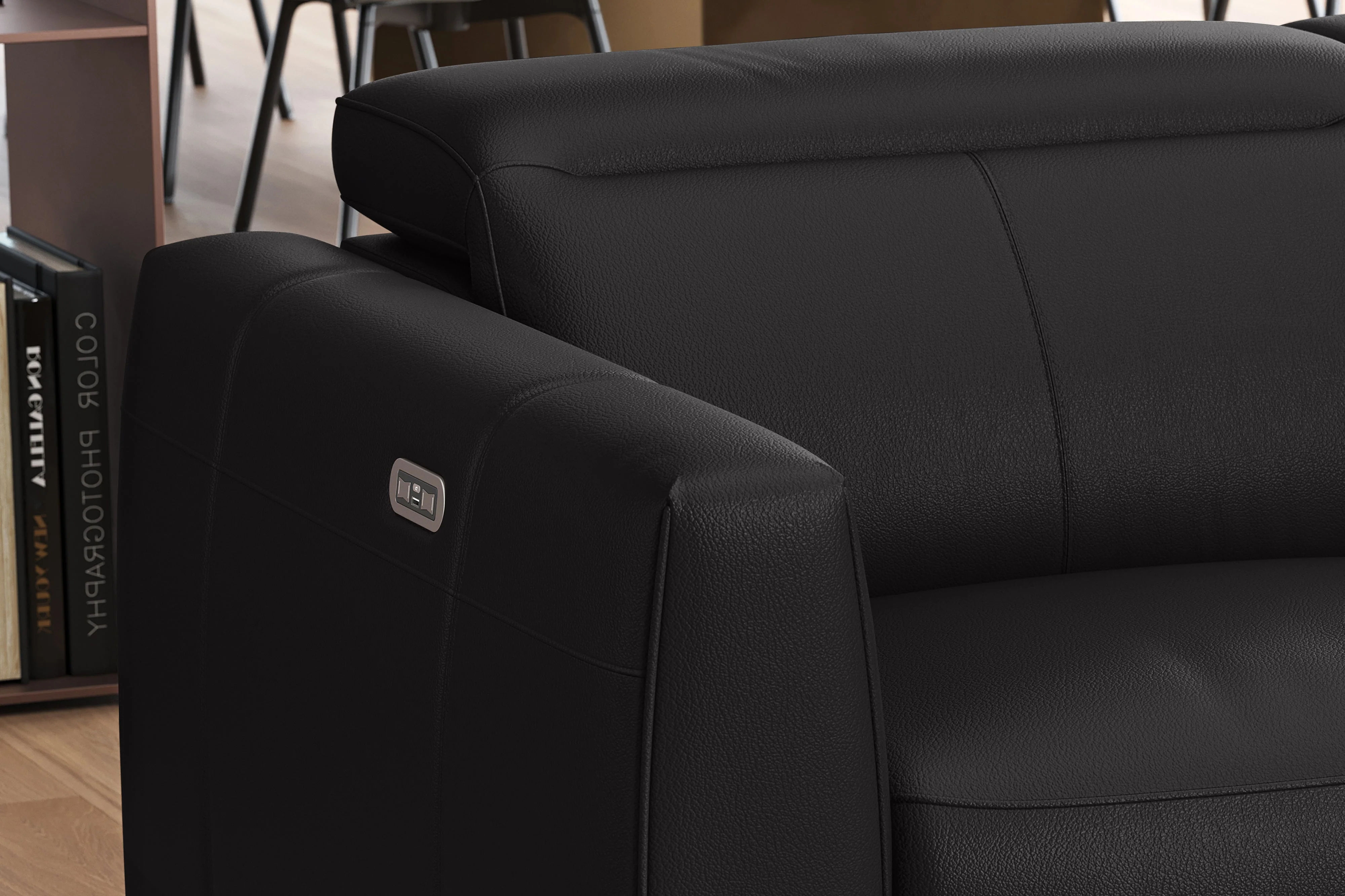 Carmen Leather Recliner Accent Chair - Image 23