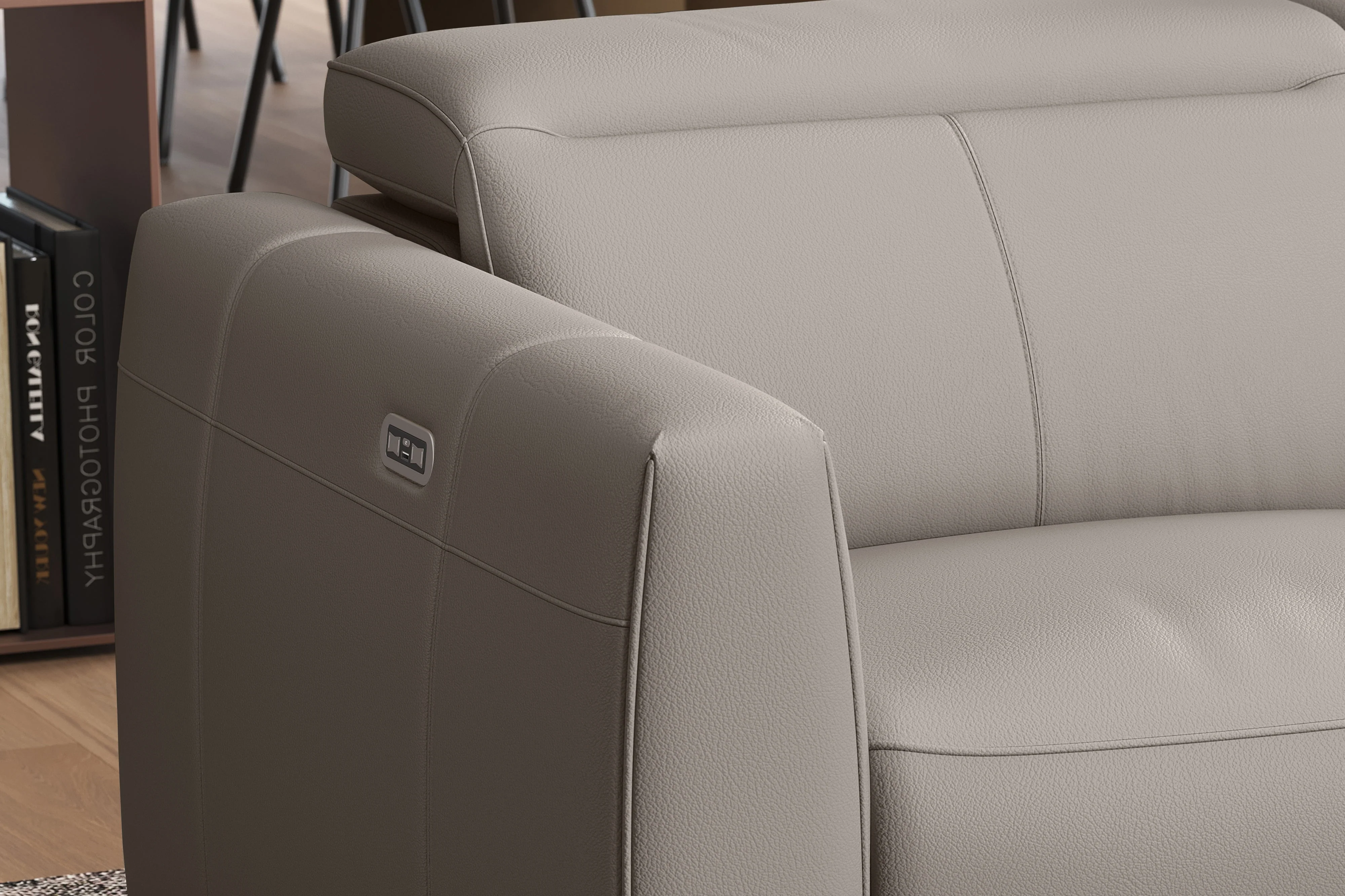 Carmen Leather Recliner Accent Chair - Image 31