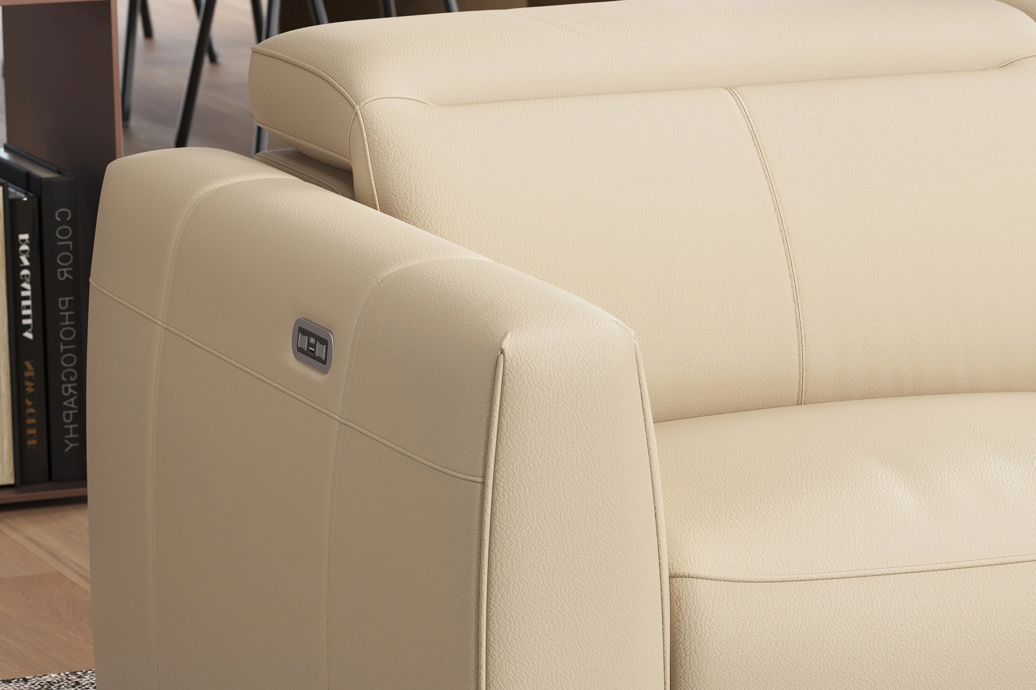 Carmen Leather Recliner Accent Chair - Image 4
