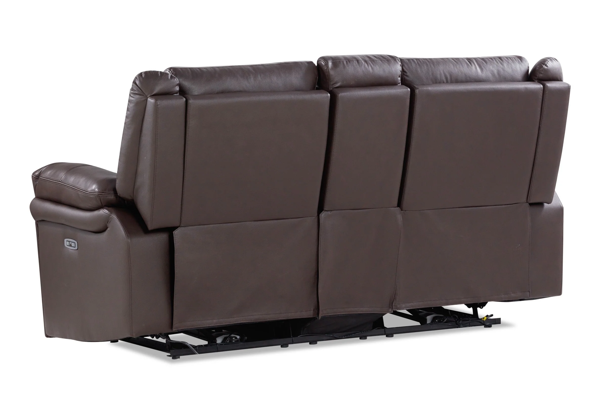 Charlie Leather Recliner Lounge with Console - Image 9