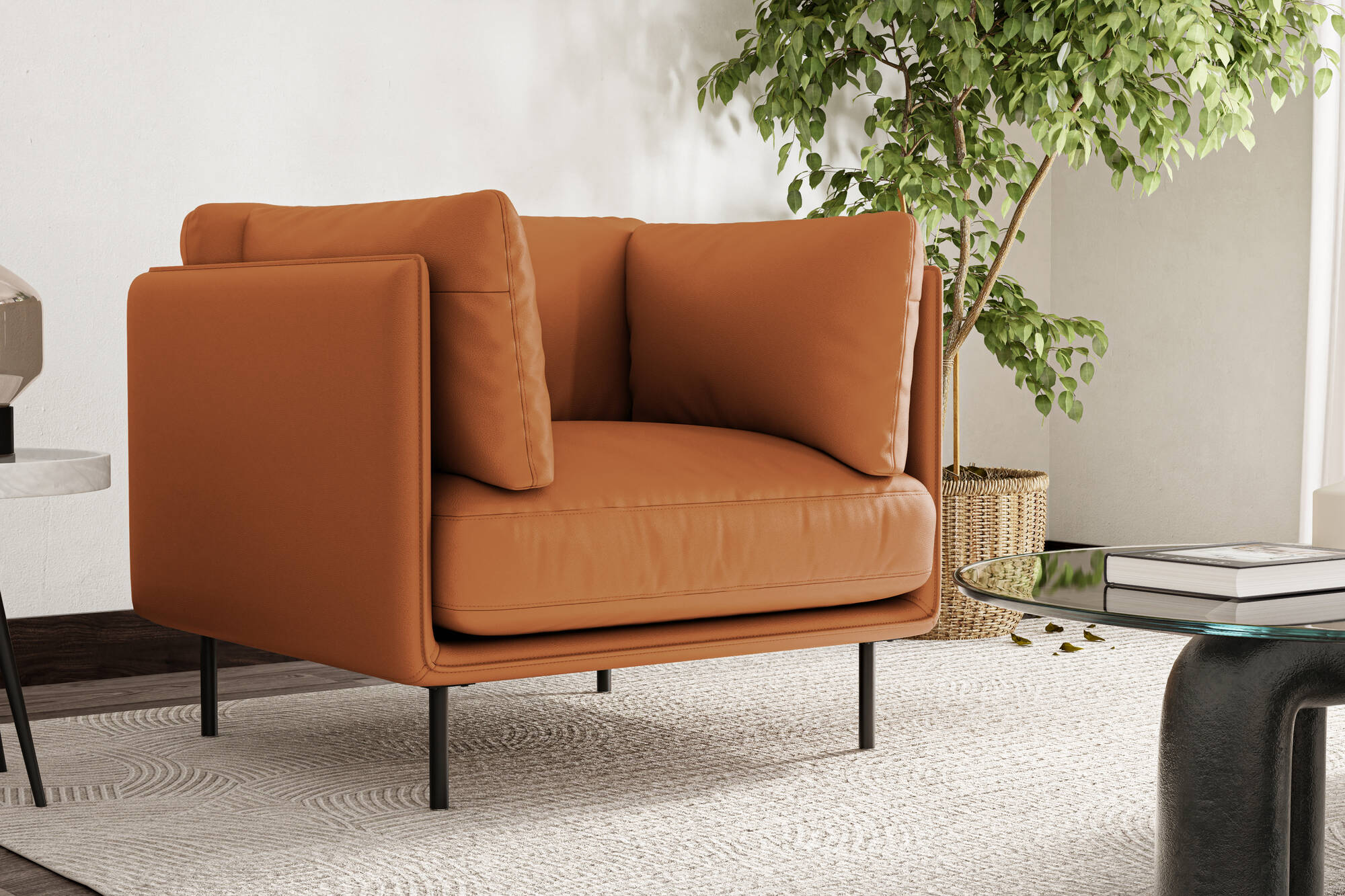 Chloe Leather Accent Chair - Image 5