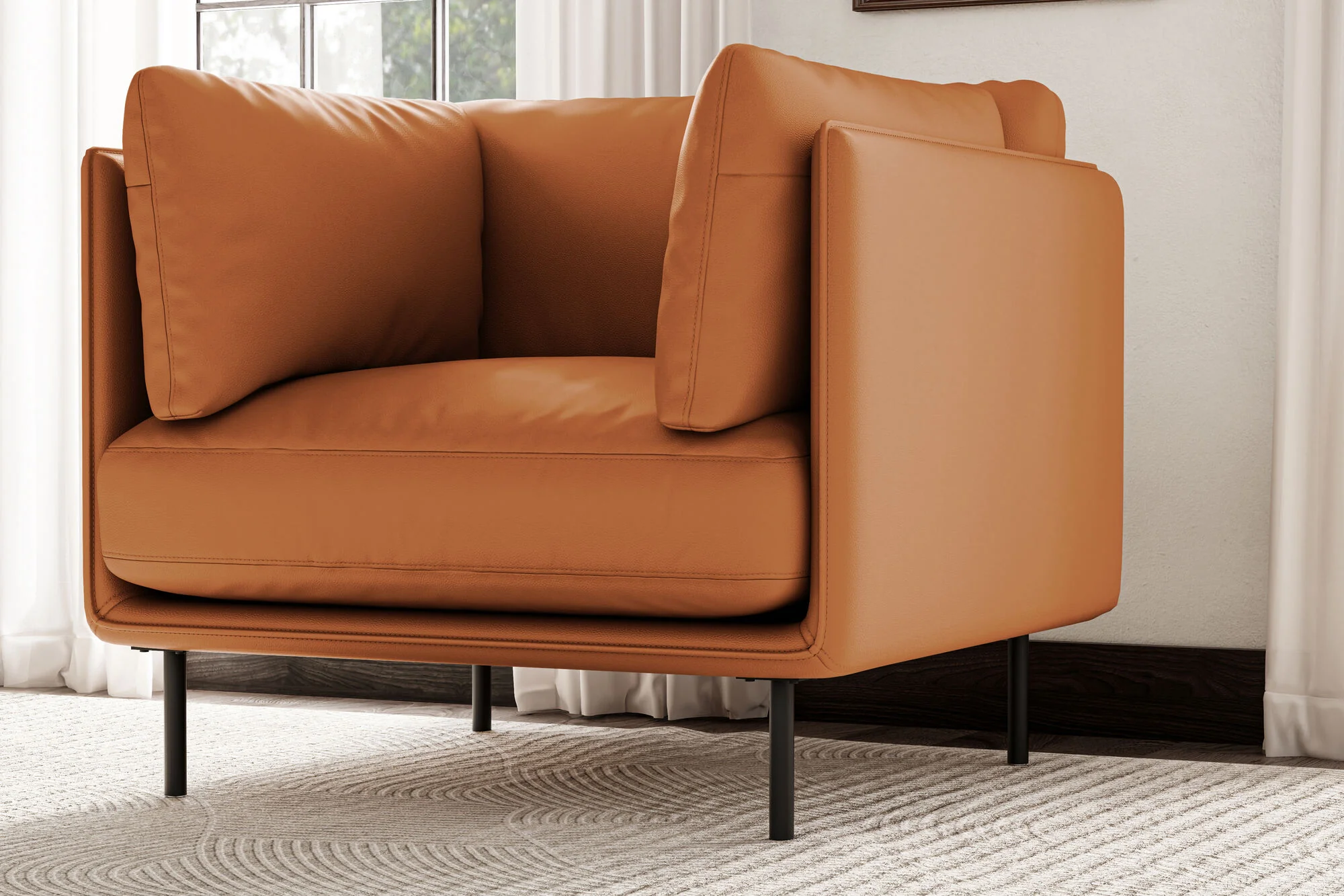 Chloe Leather Accent Chair - Image 6