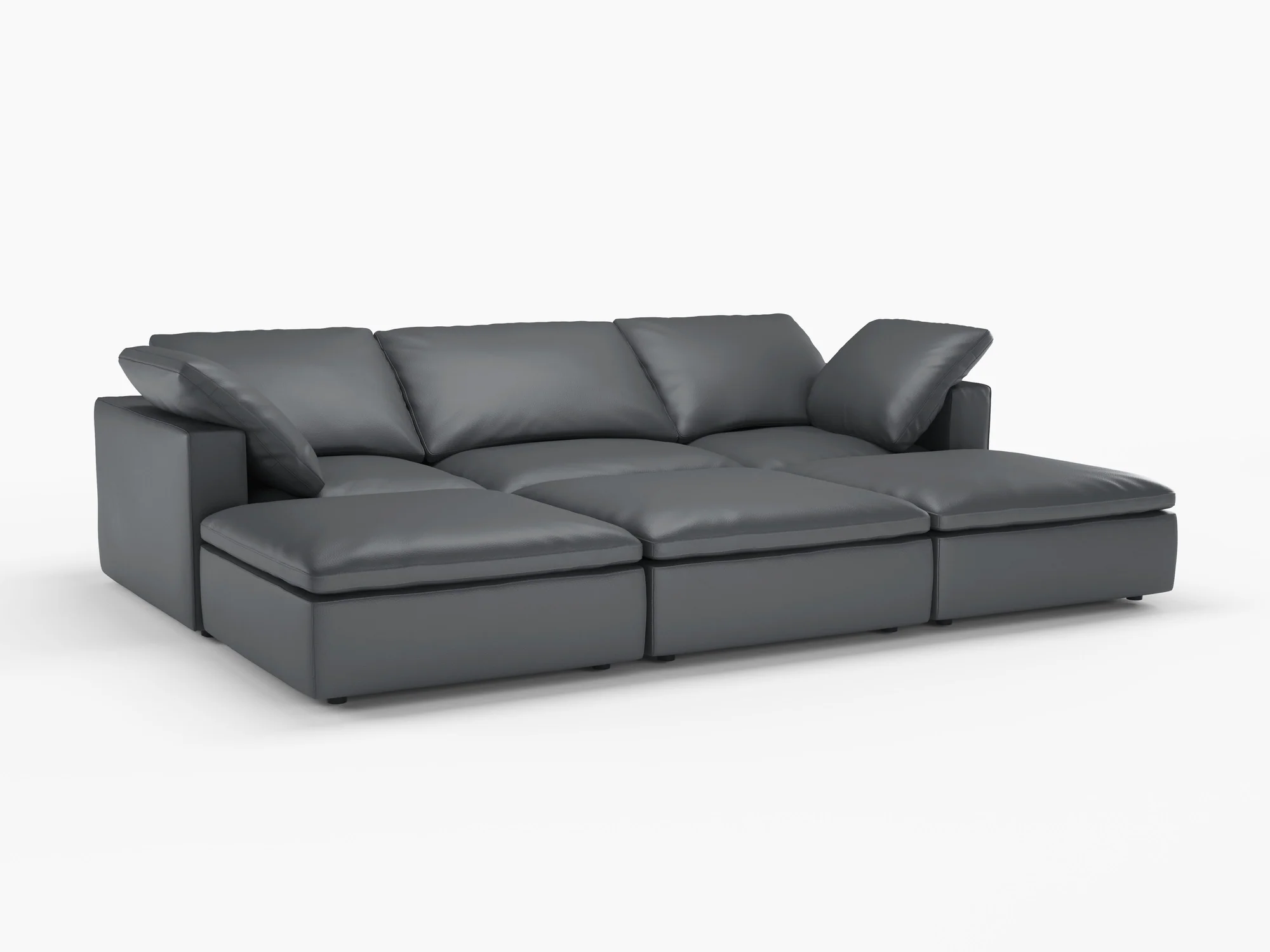 Claire Leather Modular Lounge - Image 101