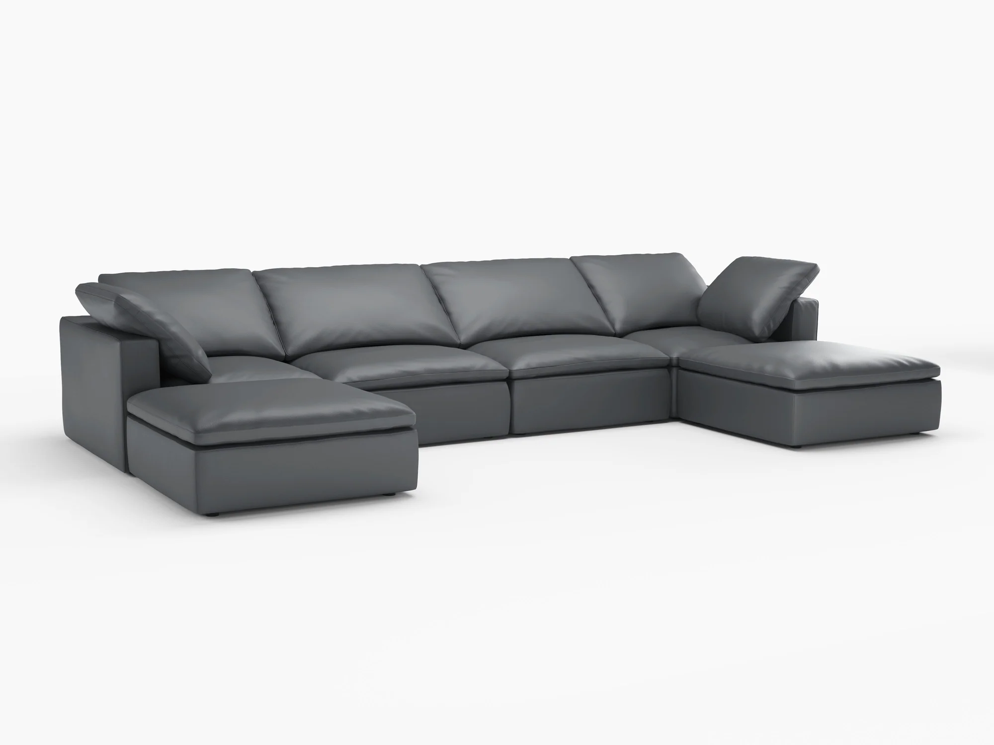 Claire Leather Modular Lounge - Image 111