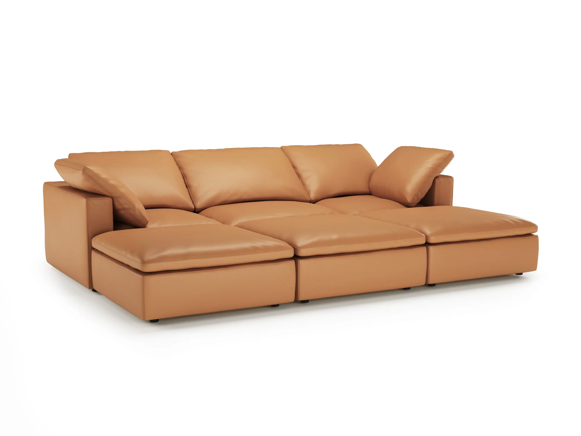 Claire Leather Modular Lounge - Image 157