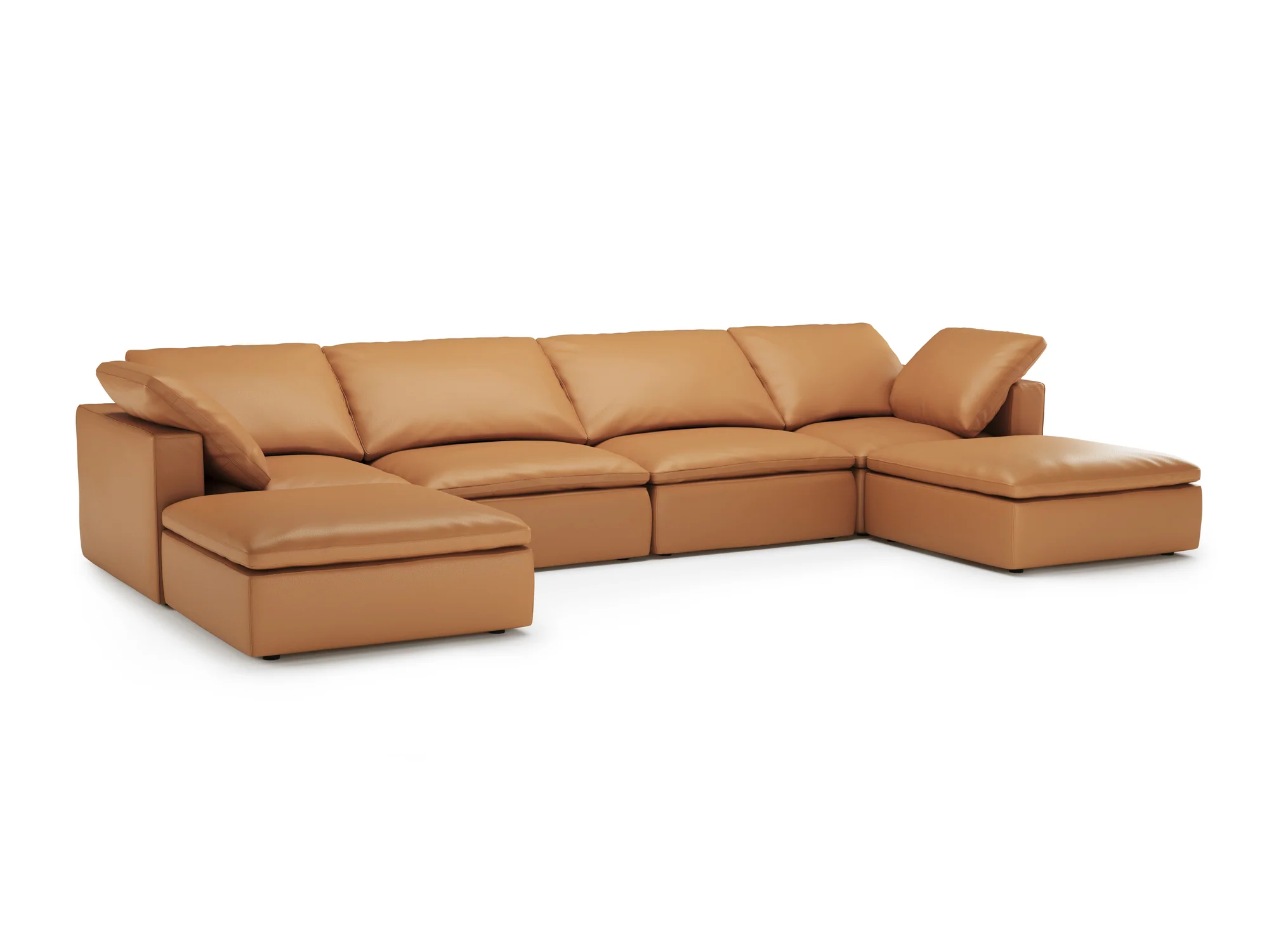 Claire Leather Modular Lounge - Image 166