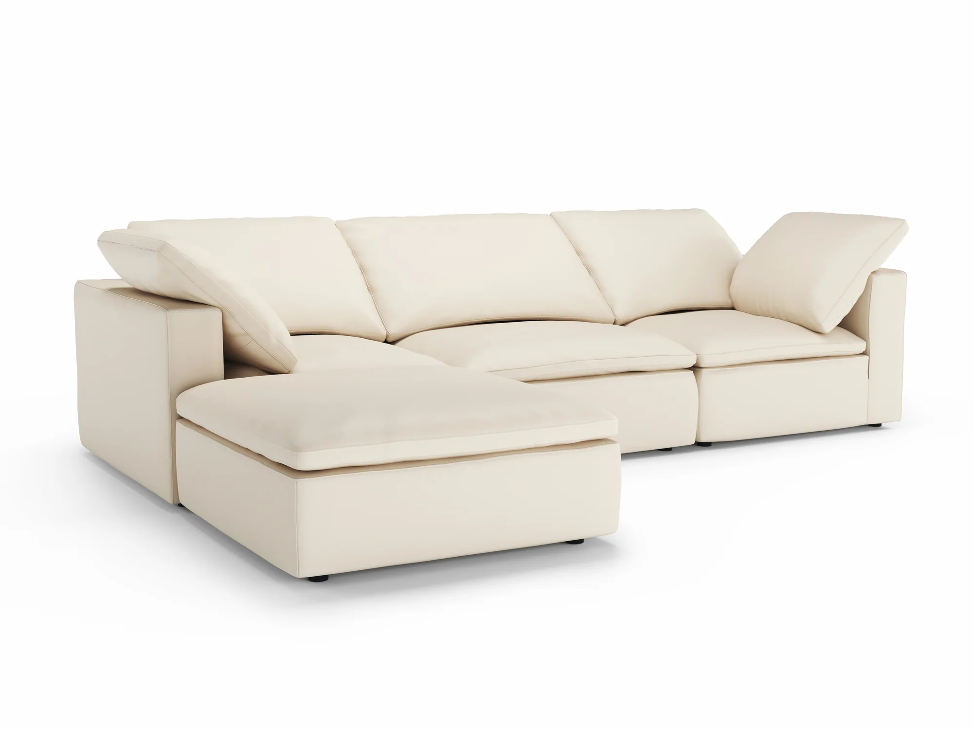 Claire Leather Modular Lounge - Image 21