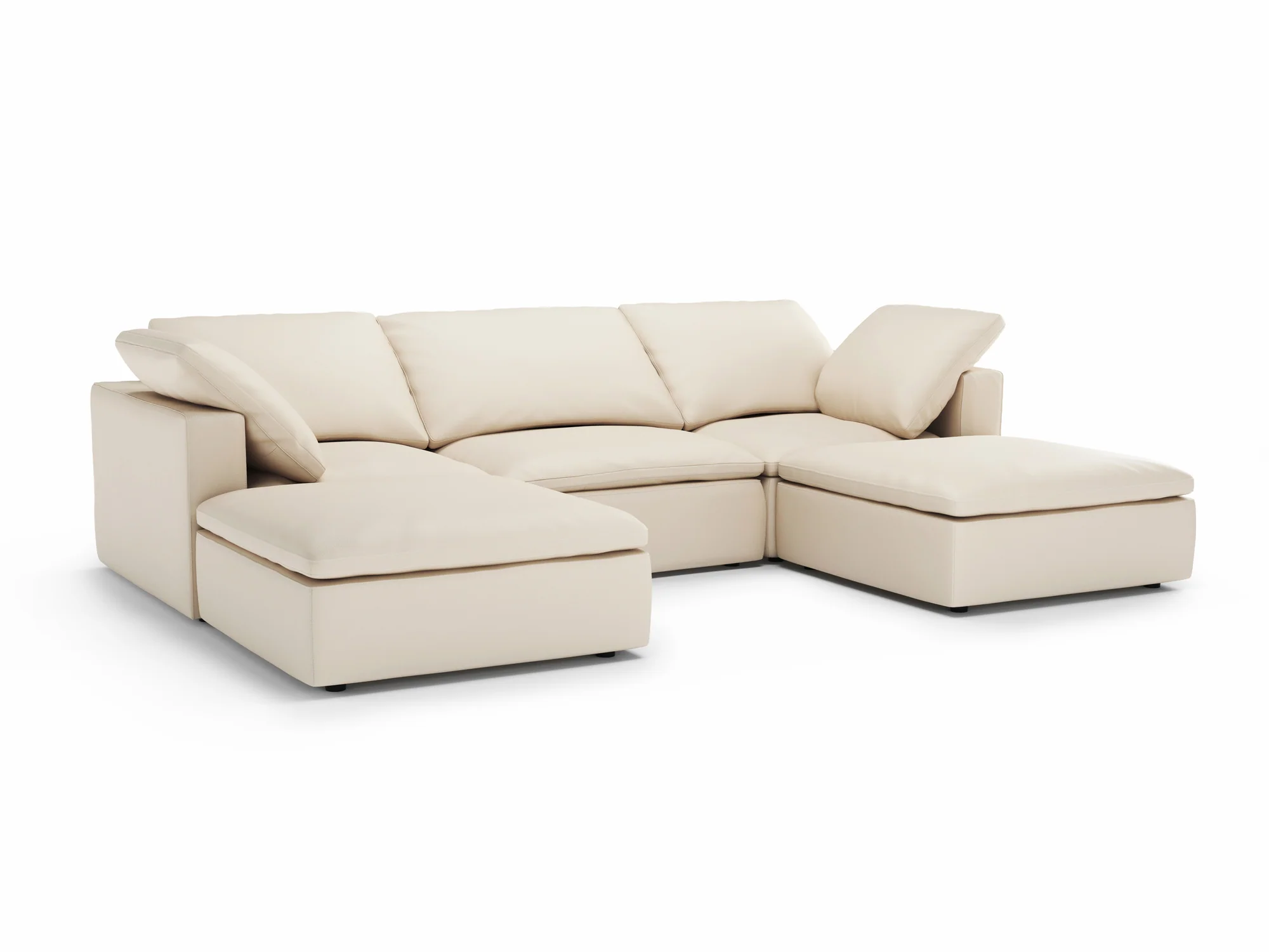 Claire Leather Modular Lounge - Image 31