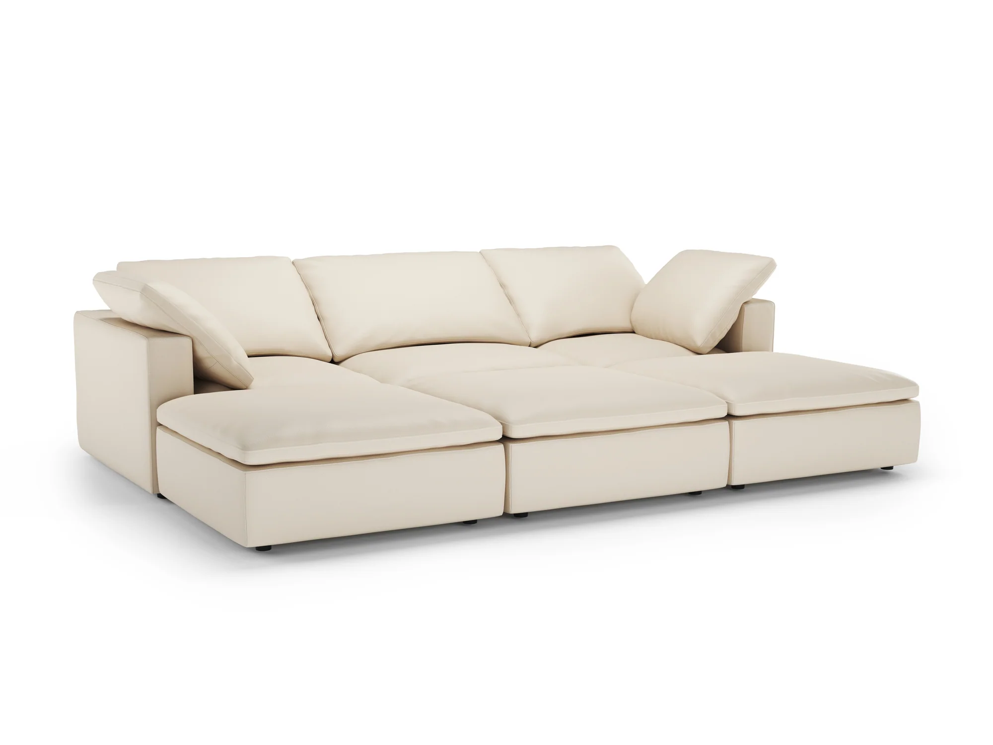 Claire Leather Modular Lounge - Image 41