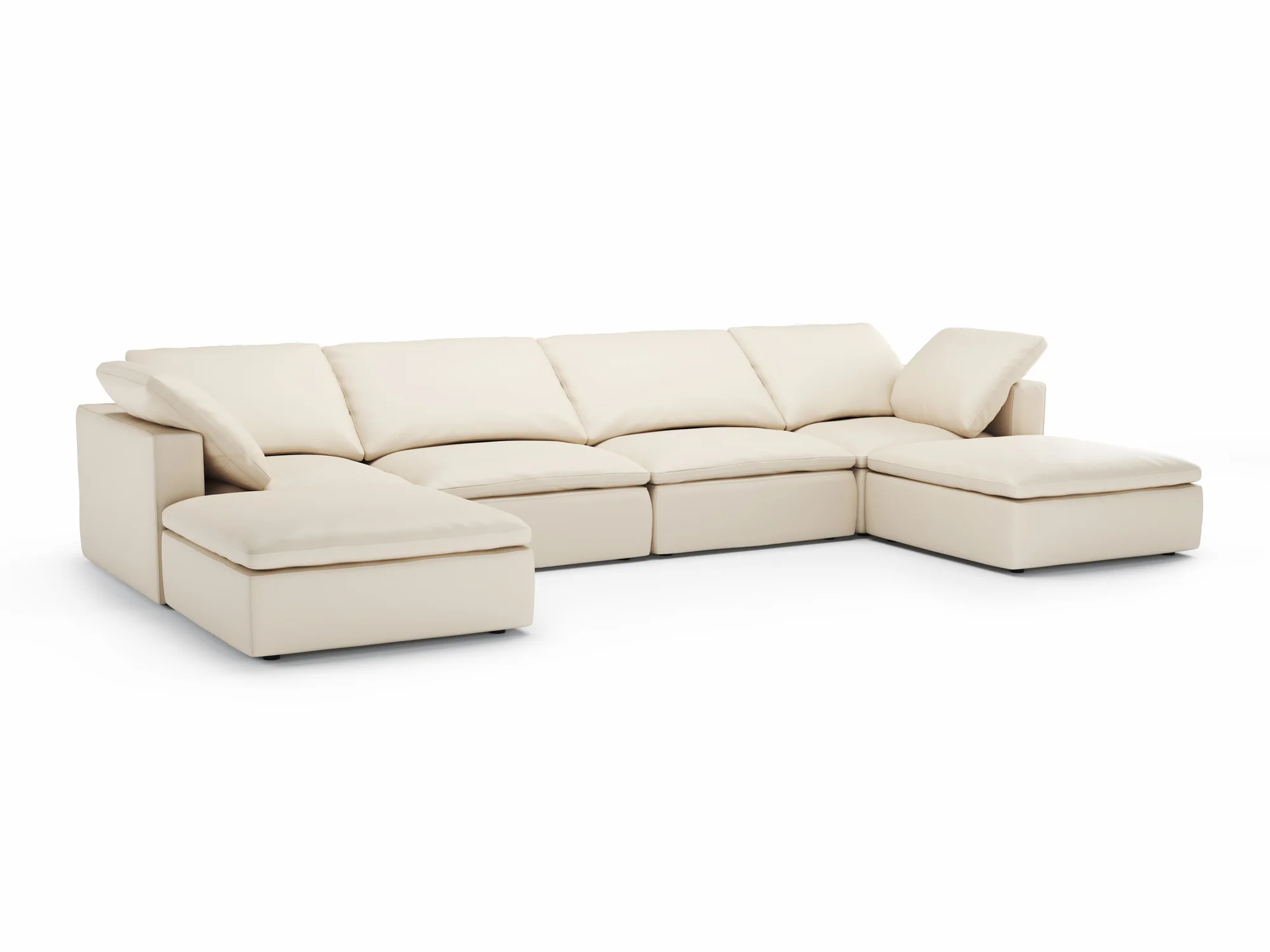 Claire Leather Modular Lounge - Image 51