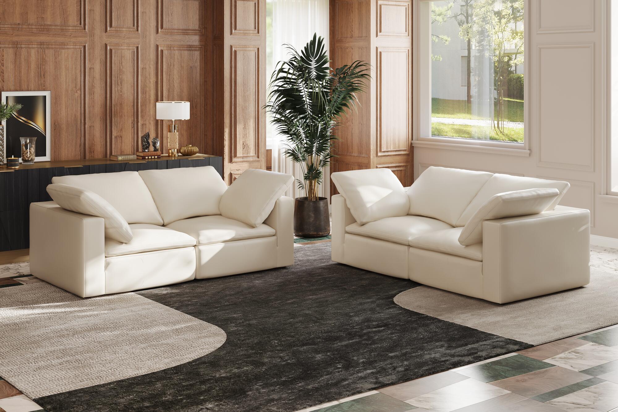 Claire Leather Modular Lounge - Image 58