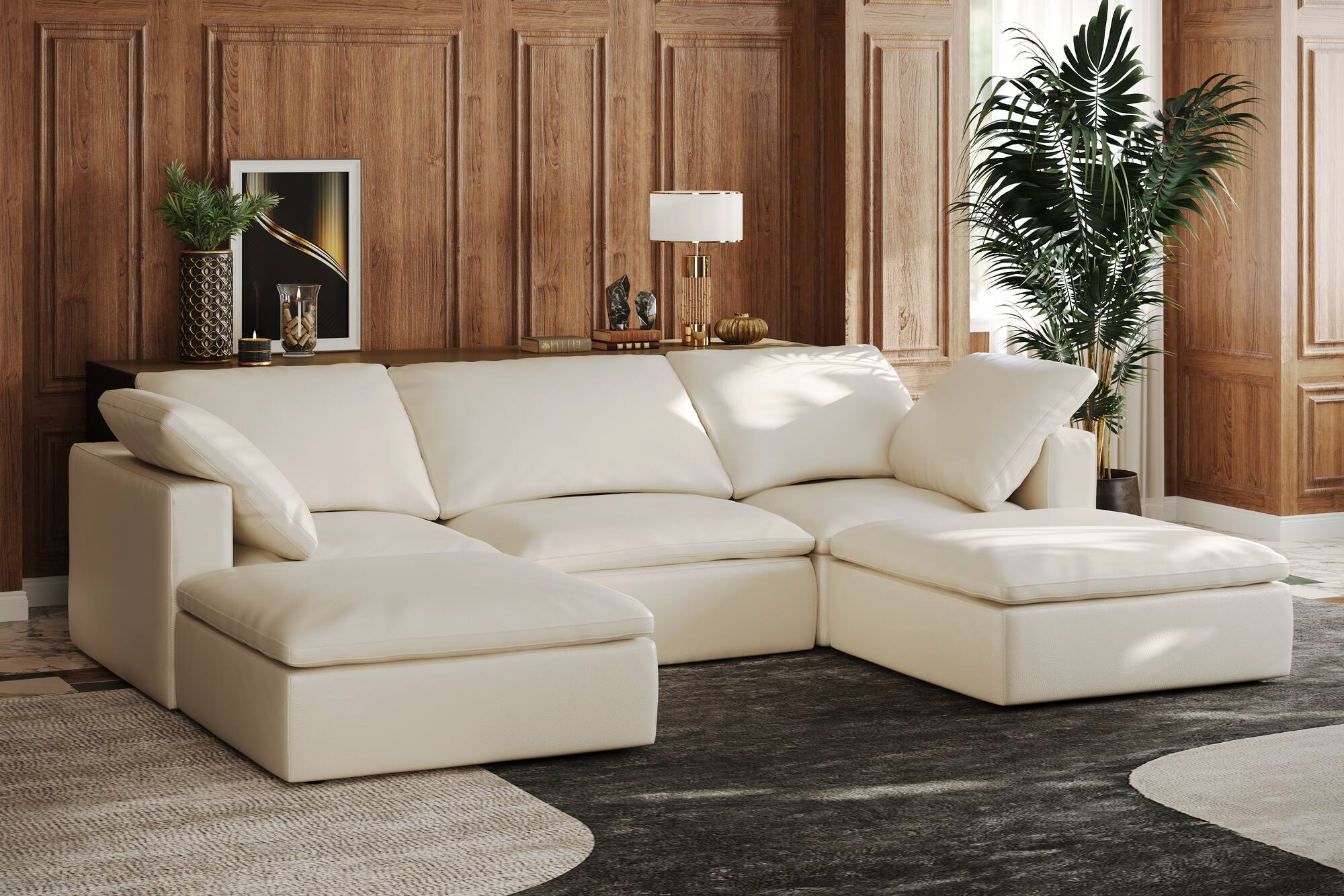 Claire Leather Modular Lounge - Image 6