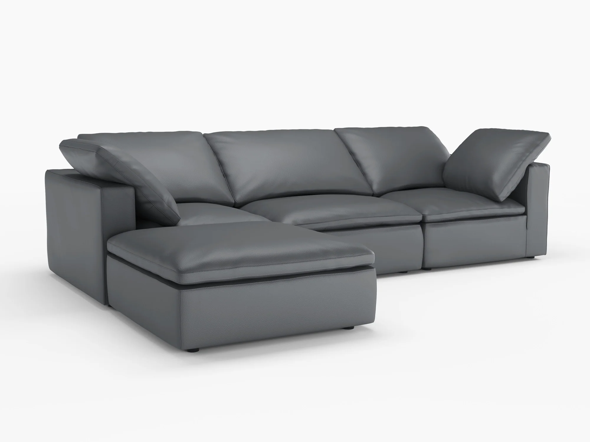 Claire Leather Modular Lounge - Image 81