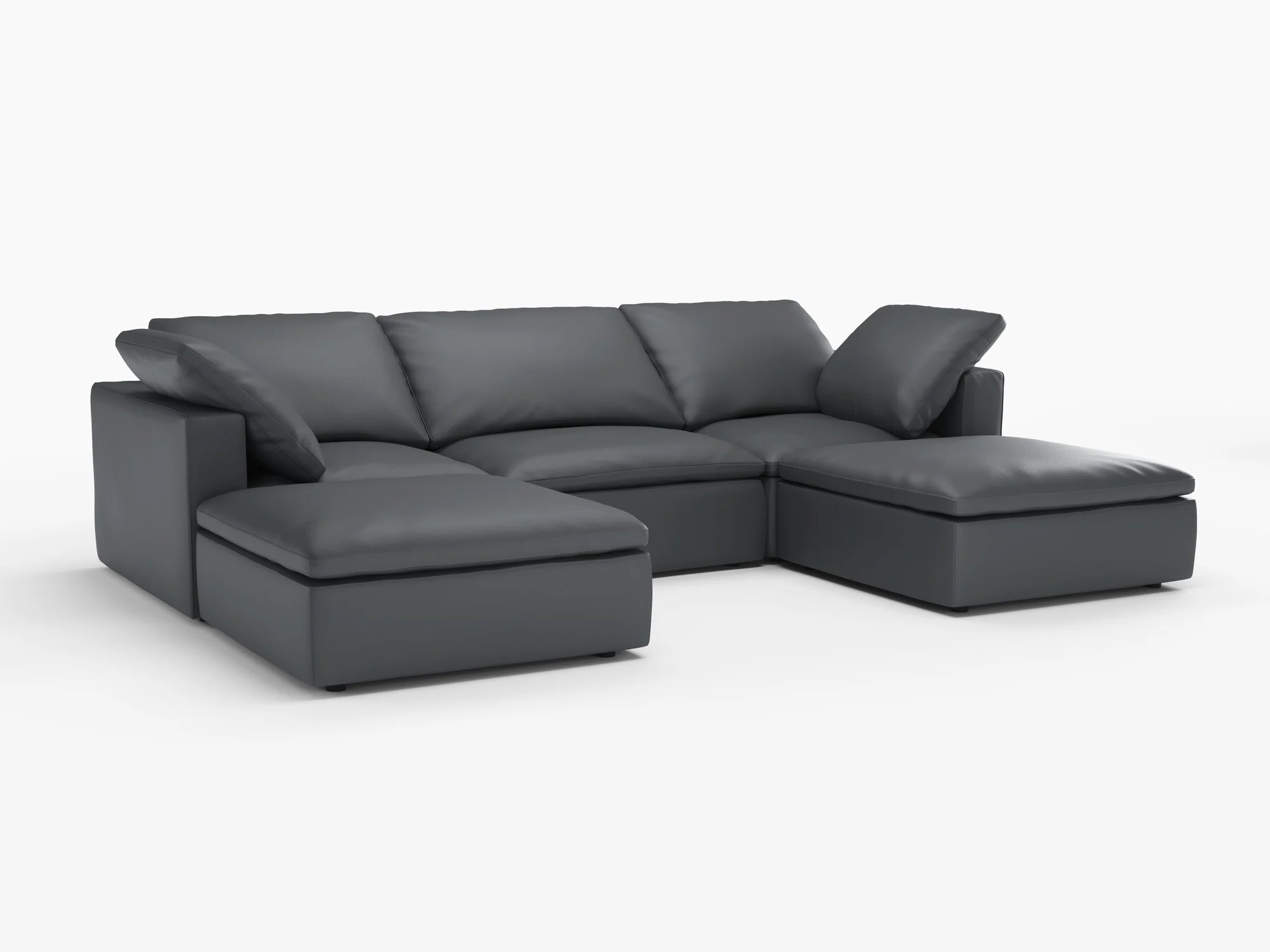 Claire Leather Modular Lounge - Image 91