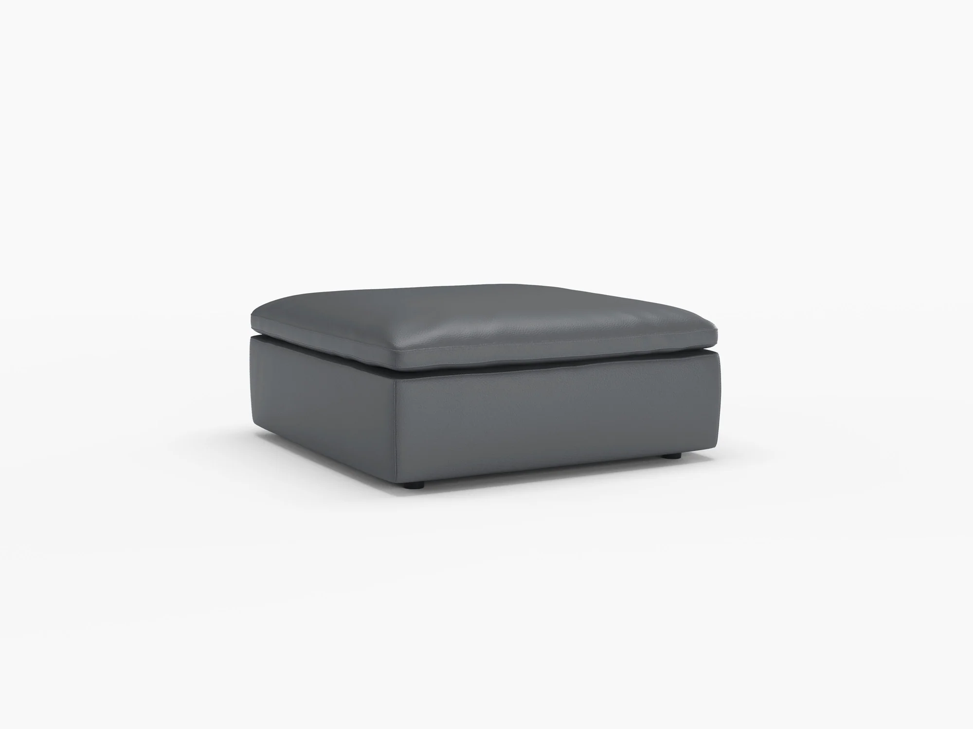 Claire Leather Ottoman - Image 11
