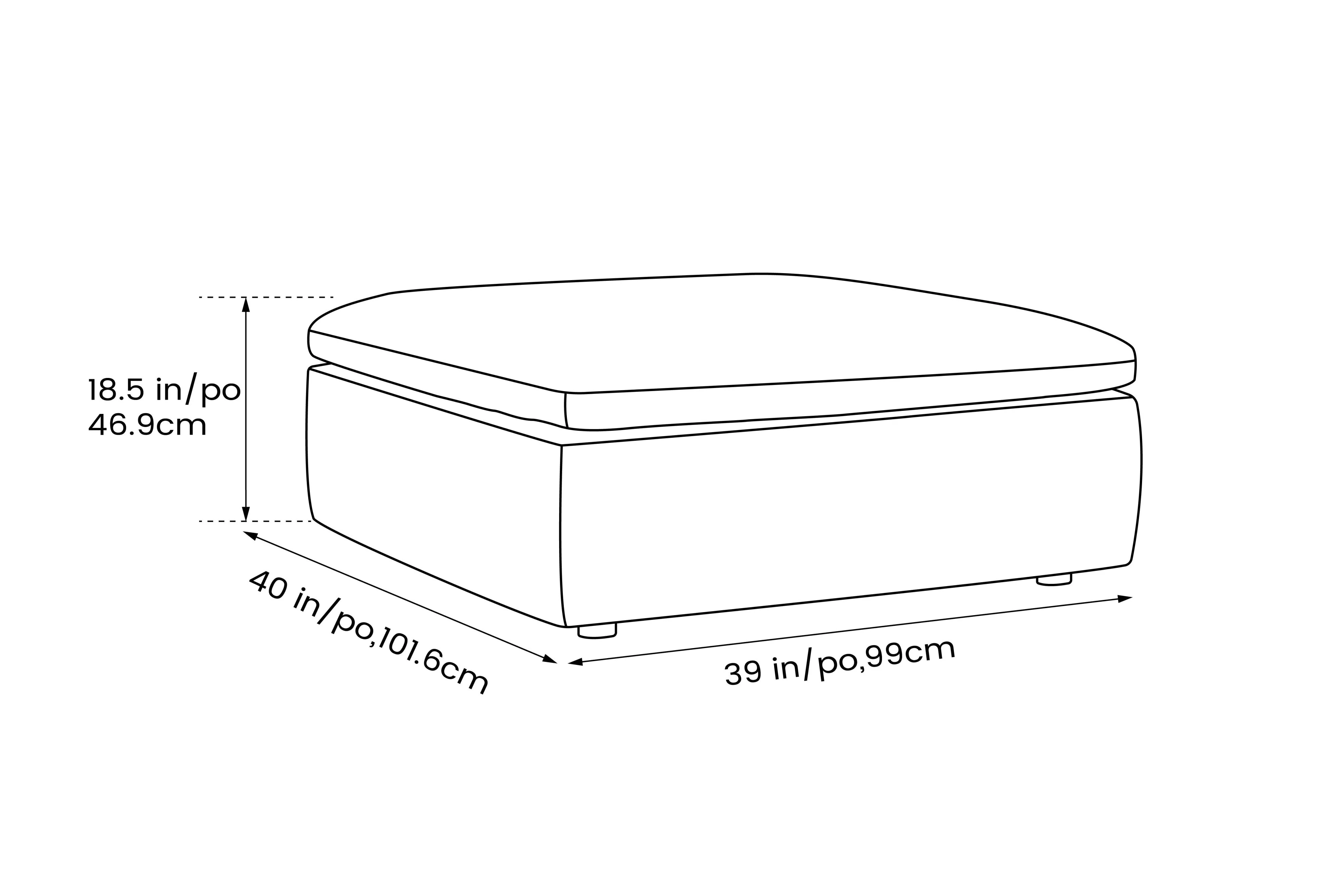Claire Leather Ottoman - Image 23