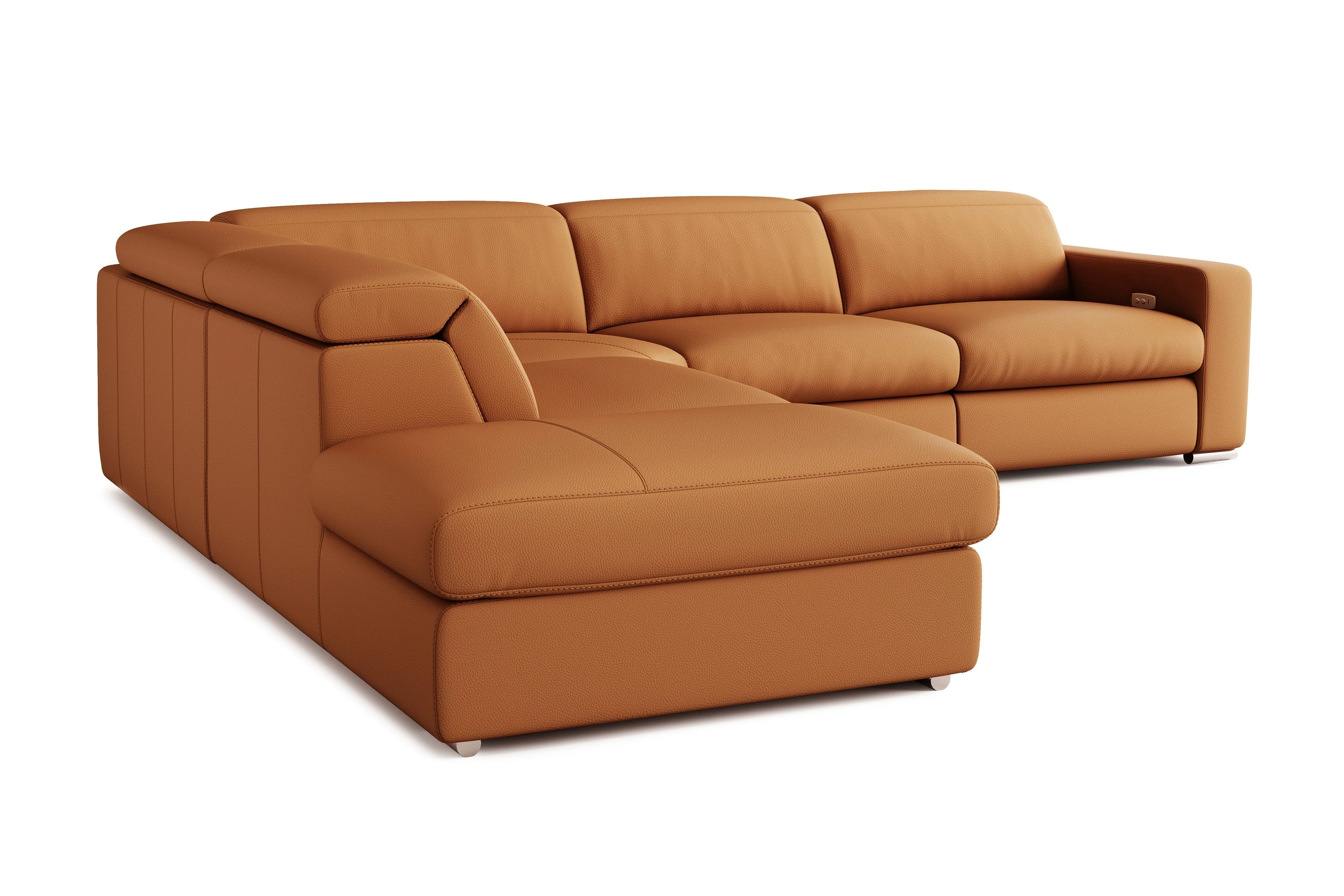 Clara Leather Recliner Sectional Lounge - Image 12